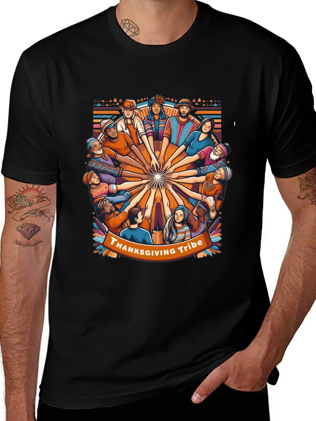 Thanksgiving Tribe Graphic T-Shirt
