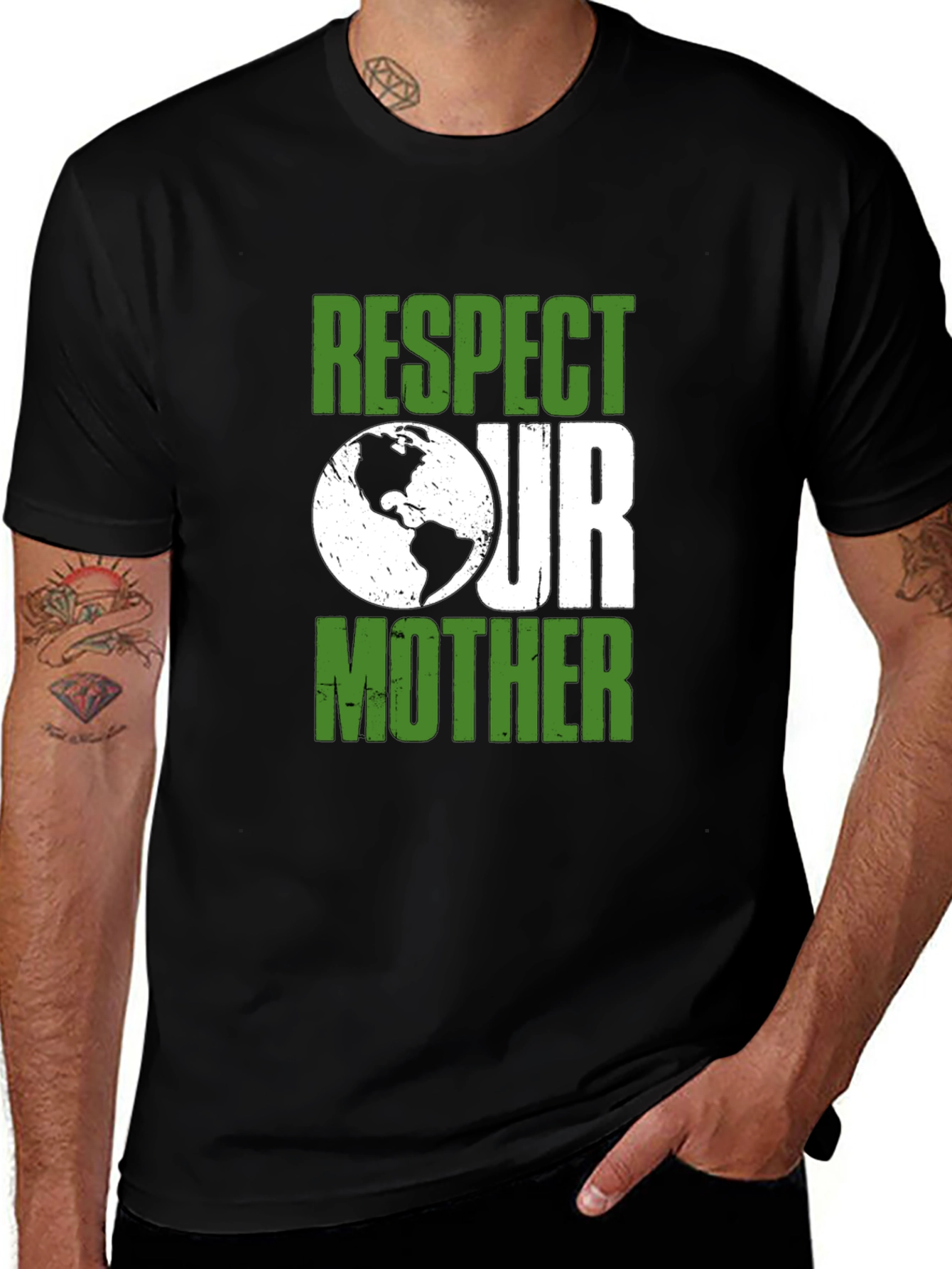 Variant 26 of Respect Our Mother Earth T-Shirt - Eco-Friendly Tee