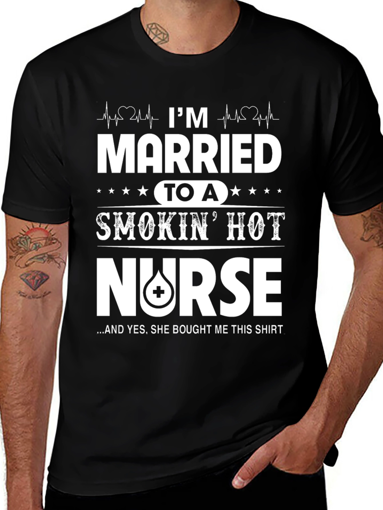 Variant 29 of I'm Married To A Smokin' Hot Nurse T-Shirt