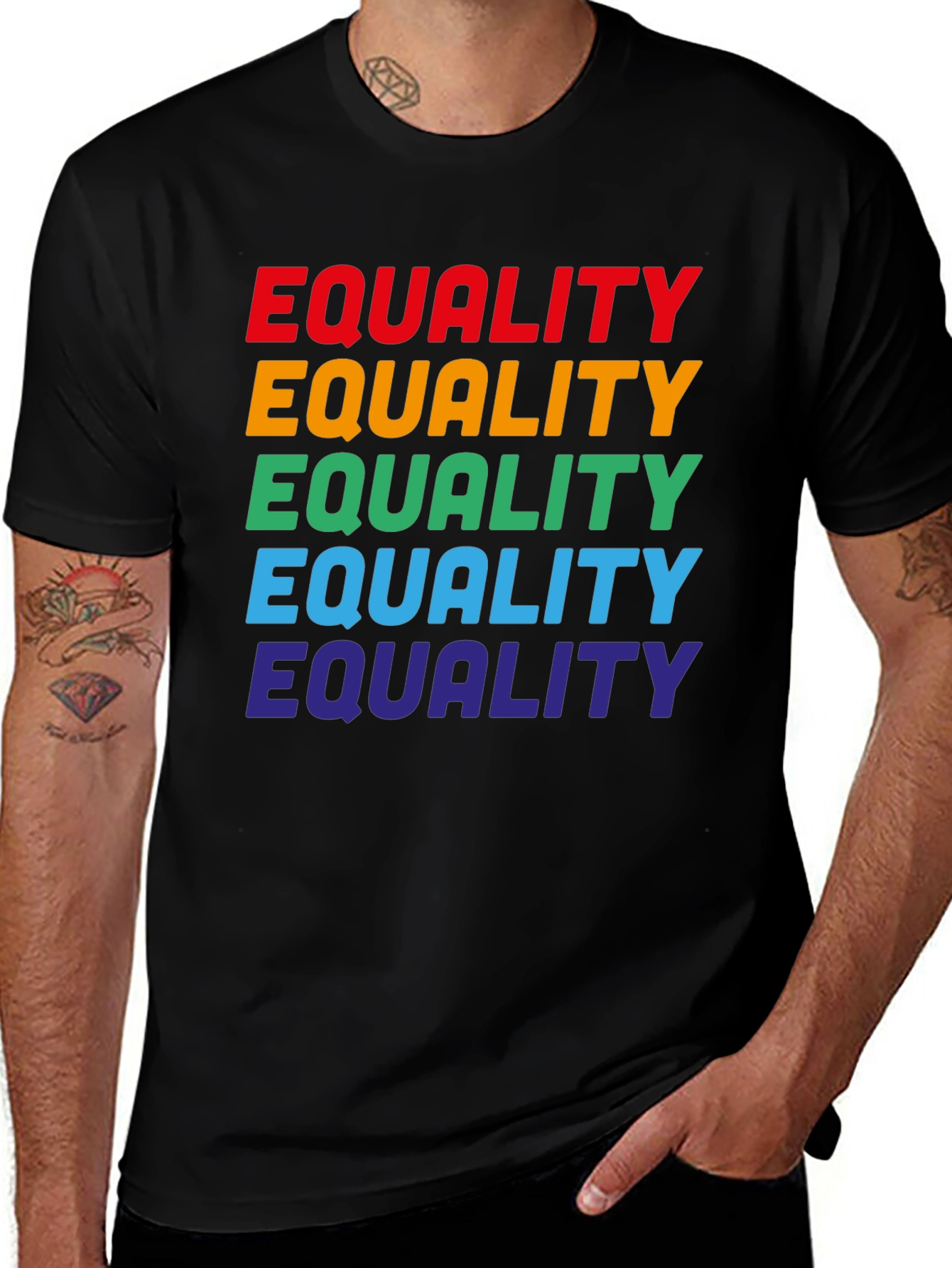 Variant 8 of Equality Rainbow Pride T-Shirt