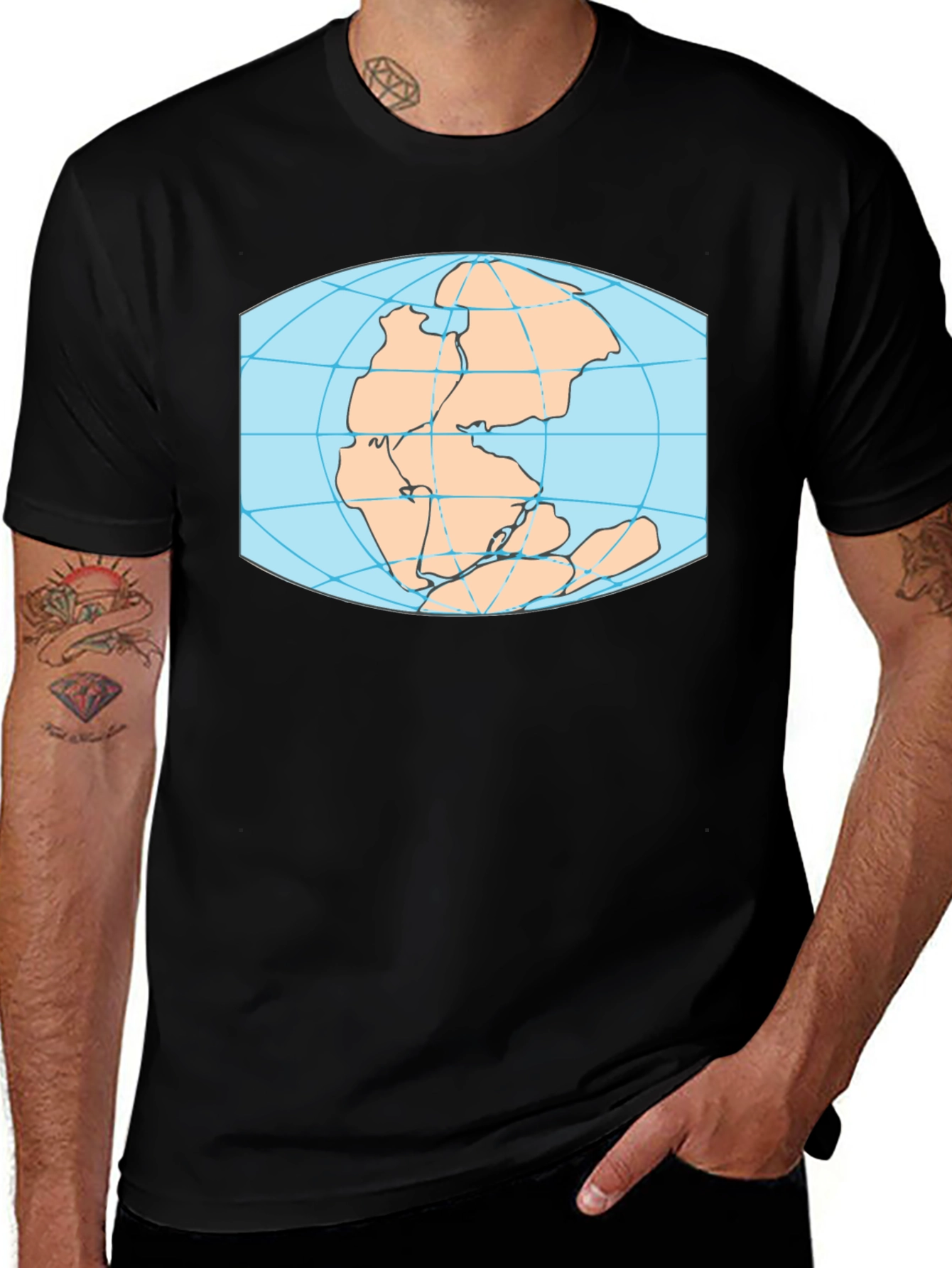 Pangaea Graphic T-Shirt - Continental Drift Design
