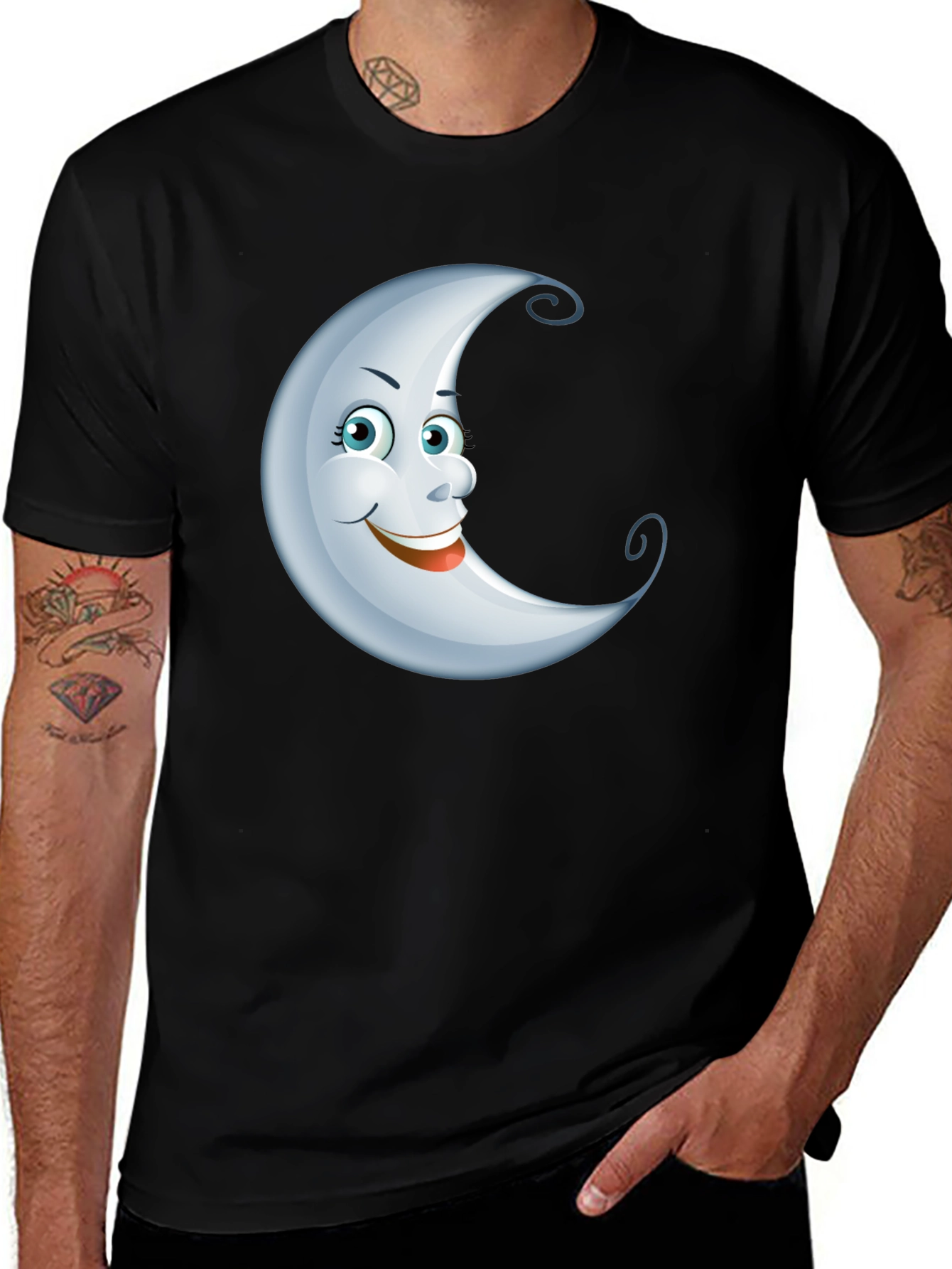 Variant 27 of Moon Face Graphic T-Shirt