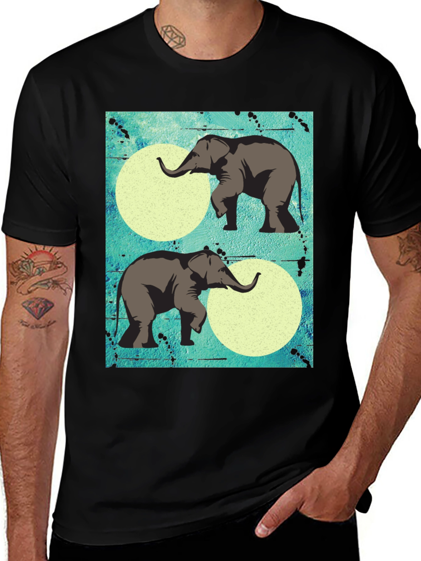 Variant 17 of Elephant Graphic Tee - Unique Design