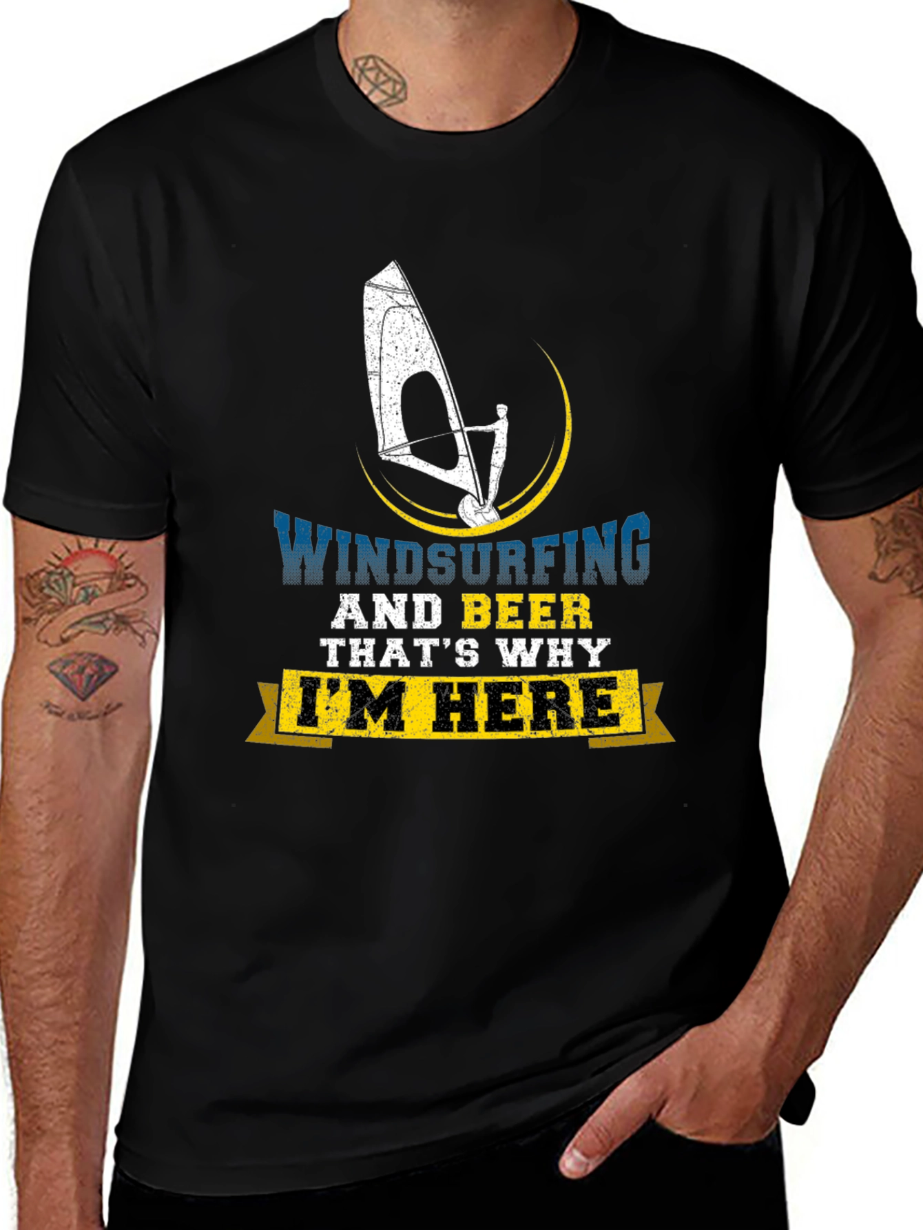 Variant 24 of Windsurfing & Beer T-Shirt - I'm Here