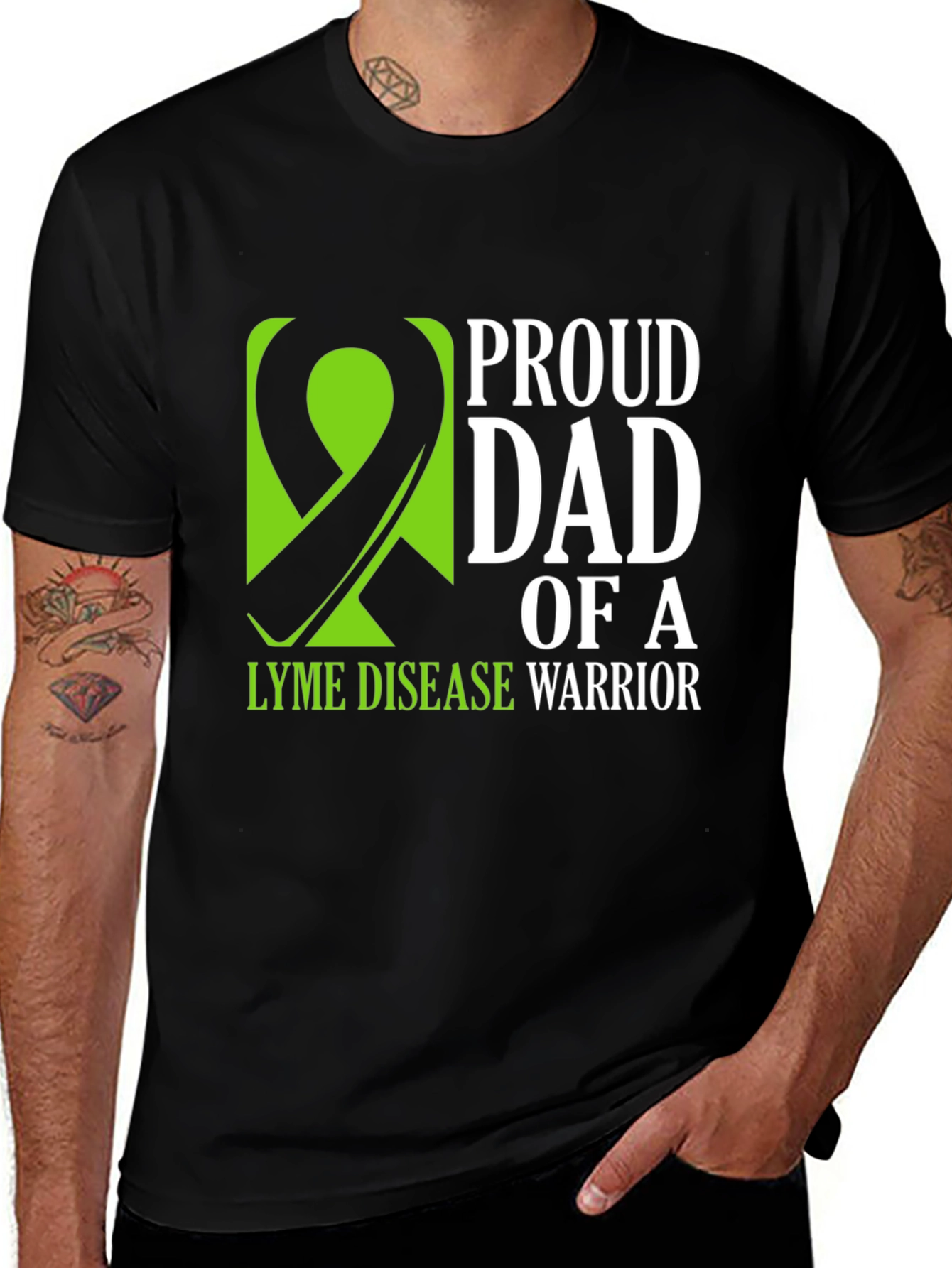 Variant 21 of Proud Dad of a Lyme Disease Warrior T-Shirt