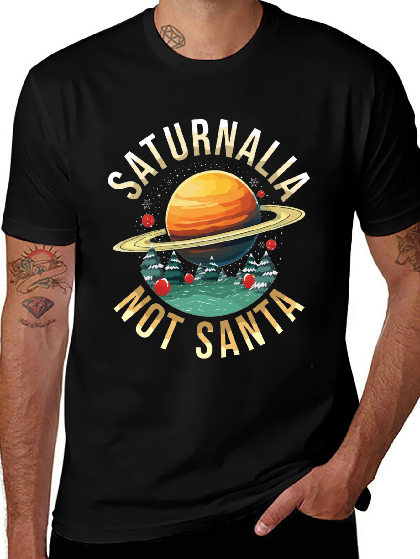 Saturnalia Not Santa Graphic T-Shirt