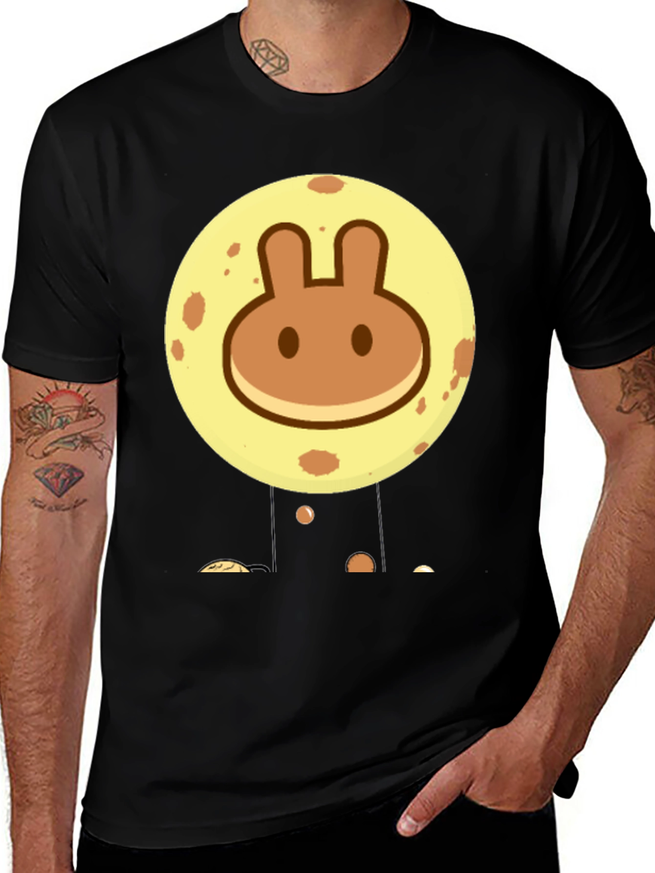 Rabbit Pancake Moon Graphic Tee