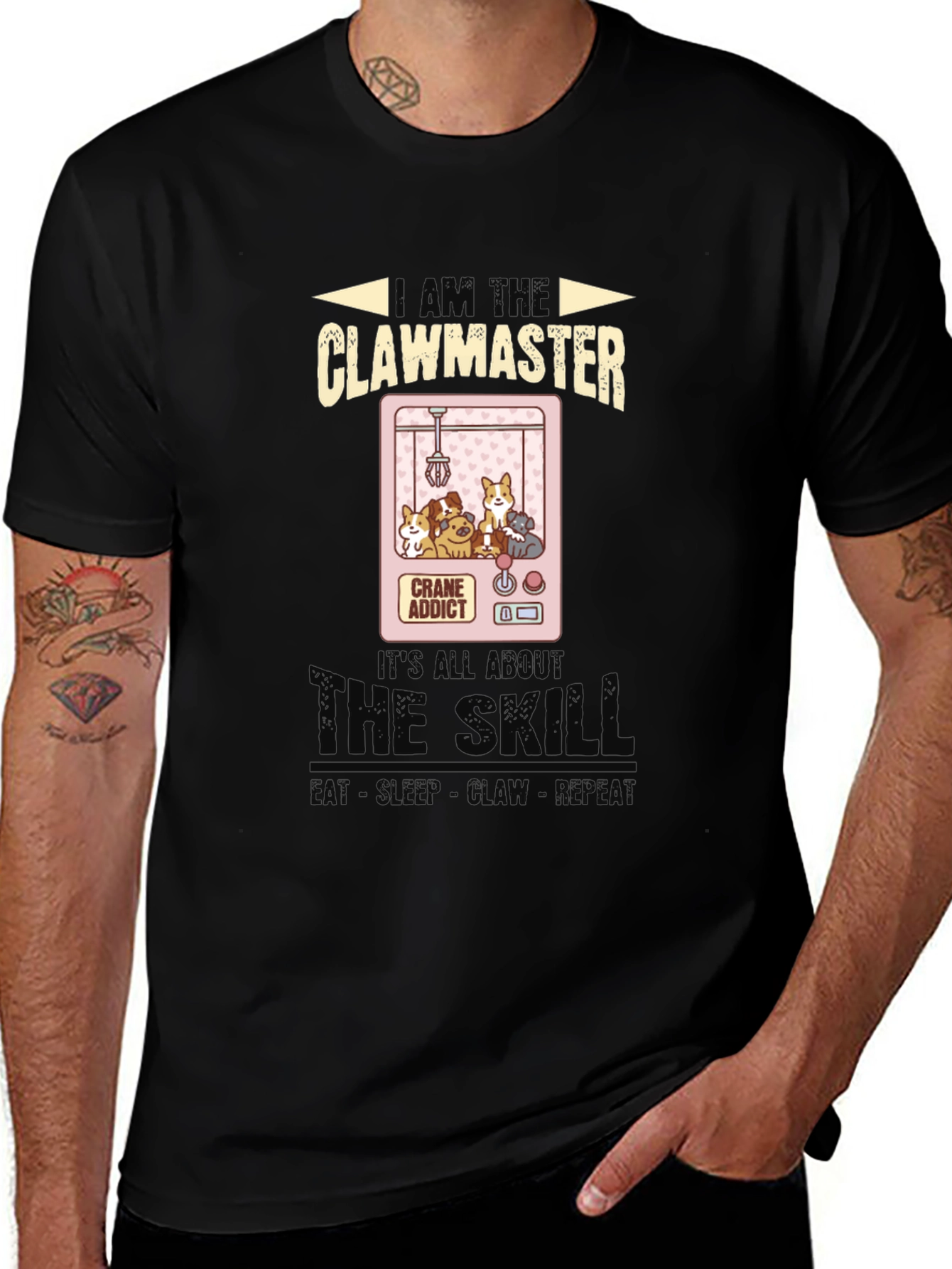 Variant 23 of Clawmaster T-Shirt: Crane Game Addict Tee