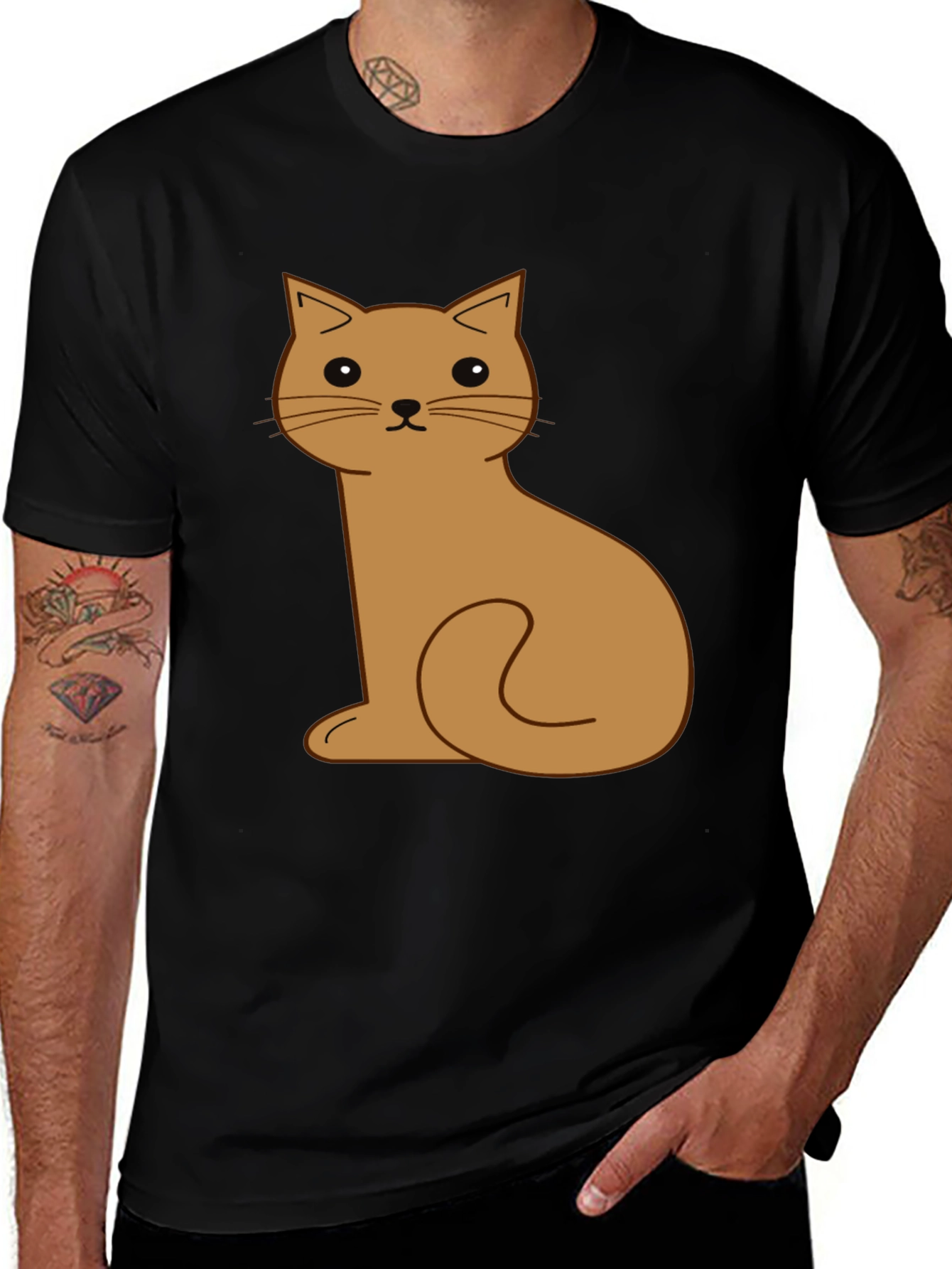 Variant 28 of Cute Cartoon Cat Graphic T-Shirt