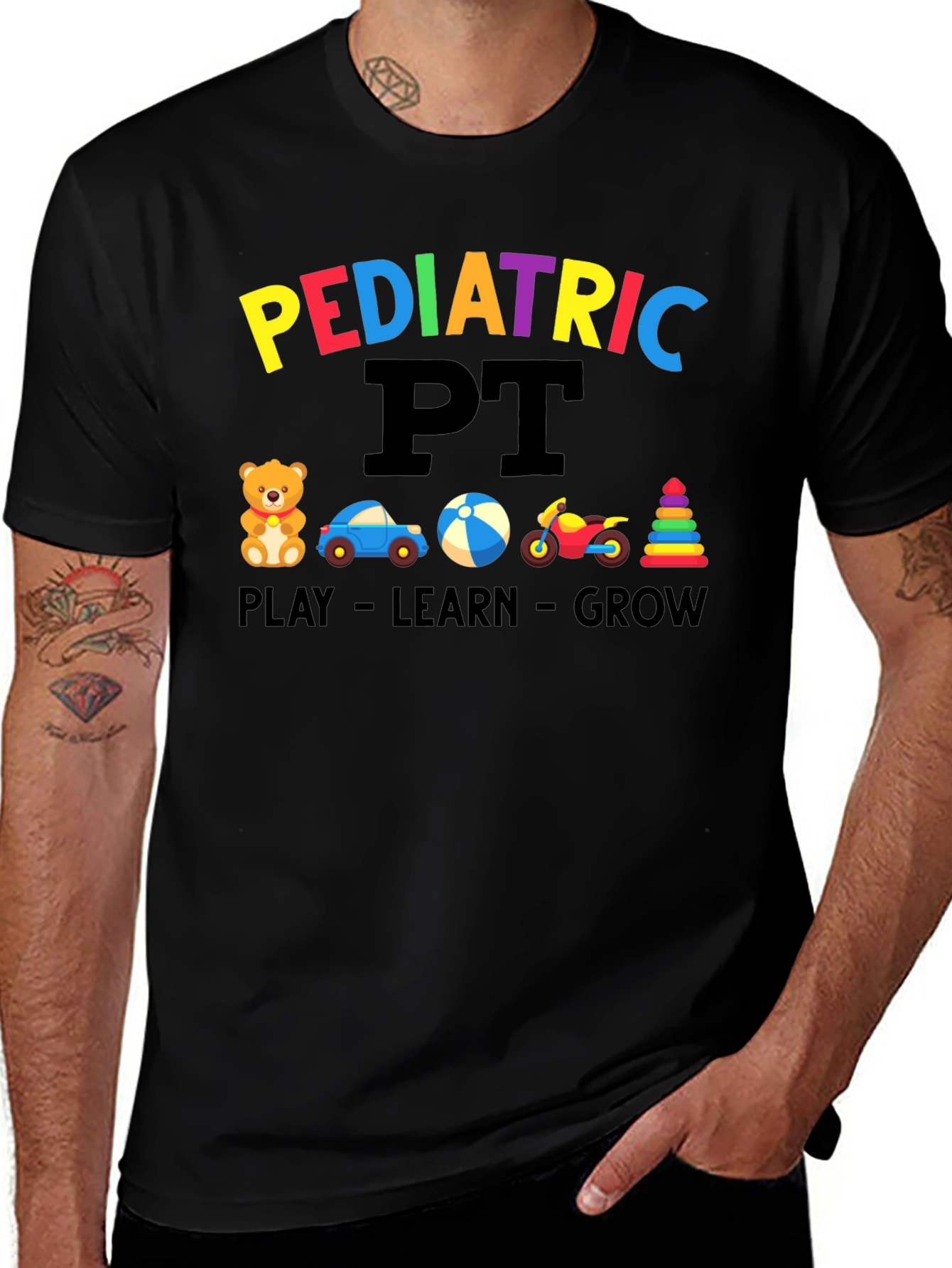 Variant 21 of Pediatric PT T-Shirt - Play, Learn, Grow