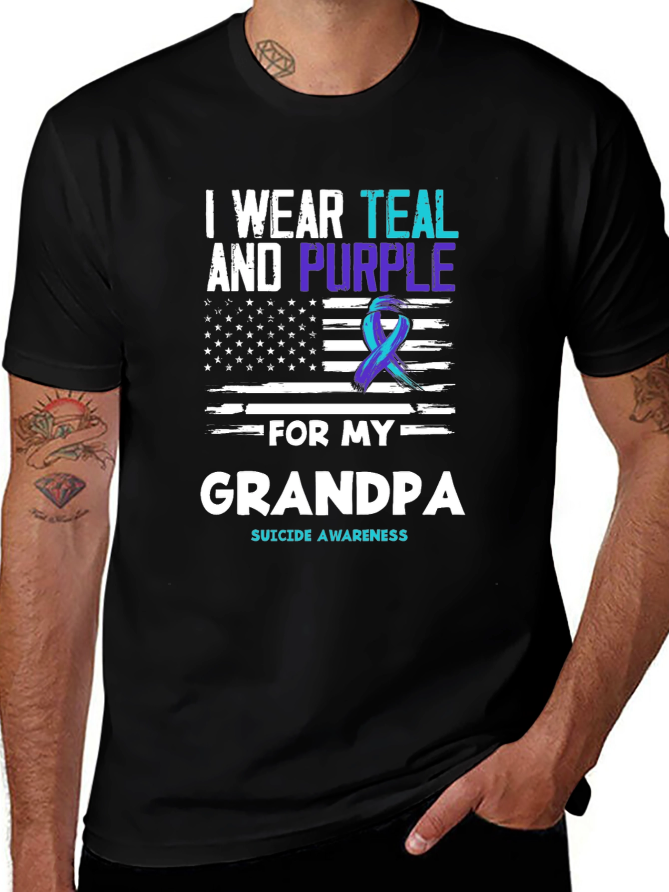 Teal & Purple Suicide Awareness T-Shirt