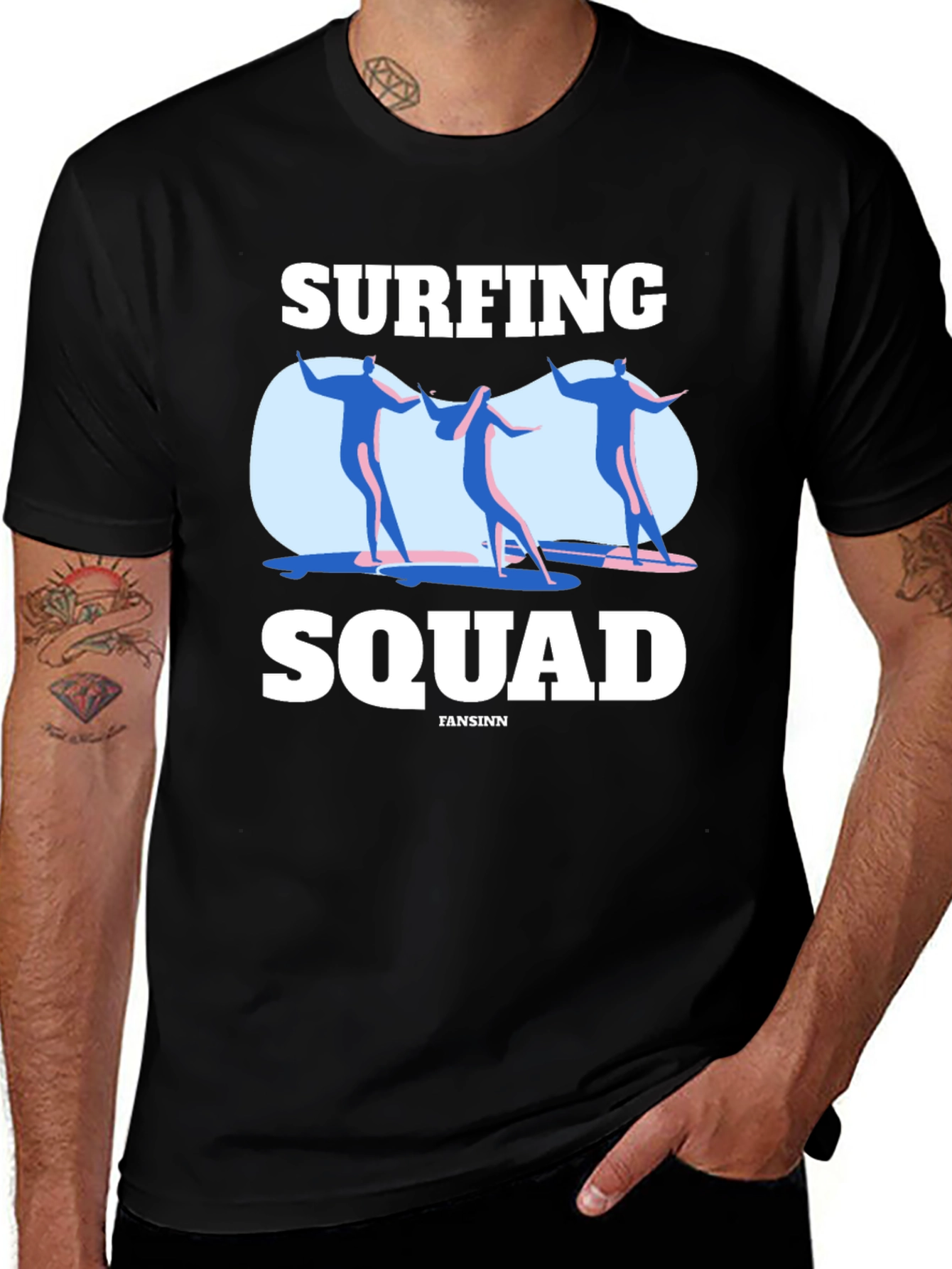 Variant 15 of Surfing Squad Black Tee
