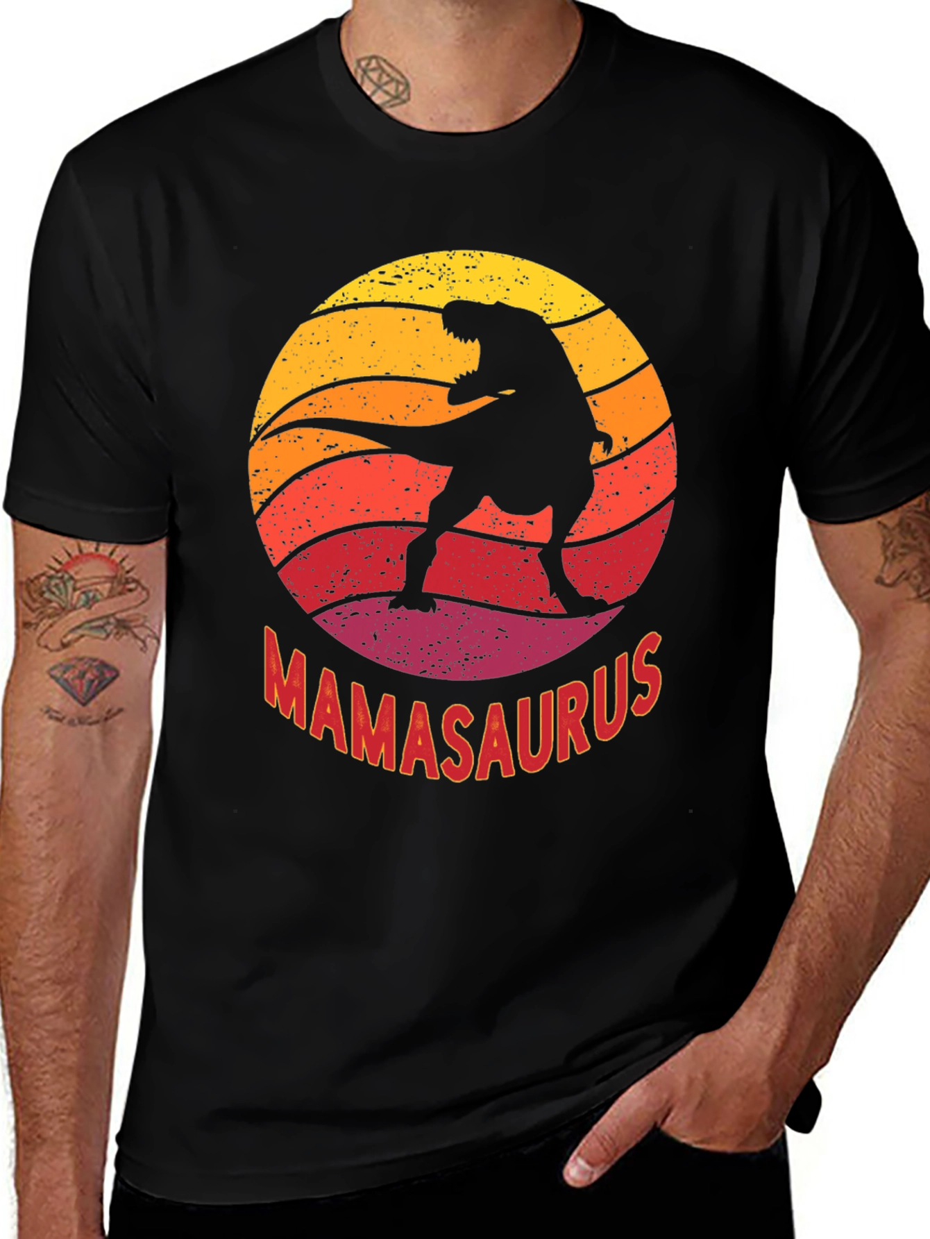 Mamasaurus Rex Graphic T-Shirt - Cool Mom Dinosaur Tee