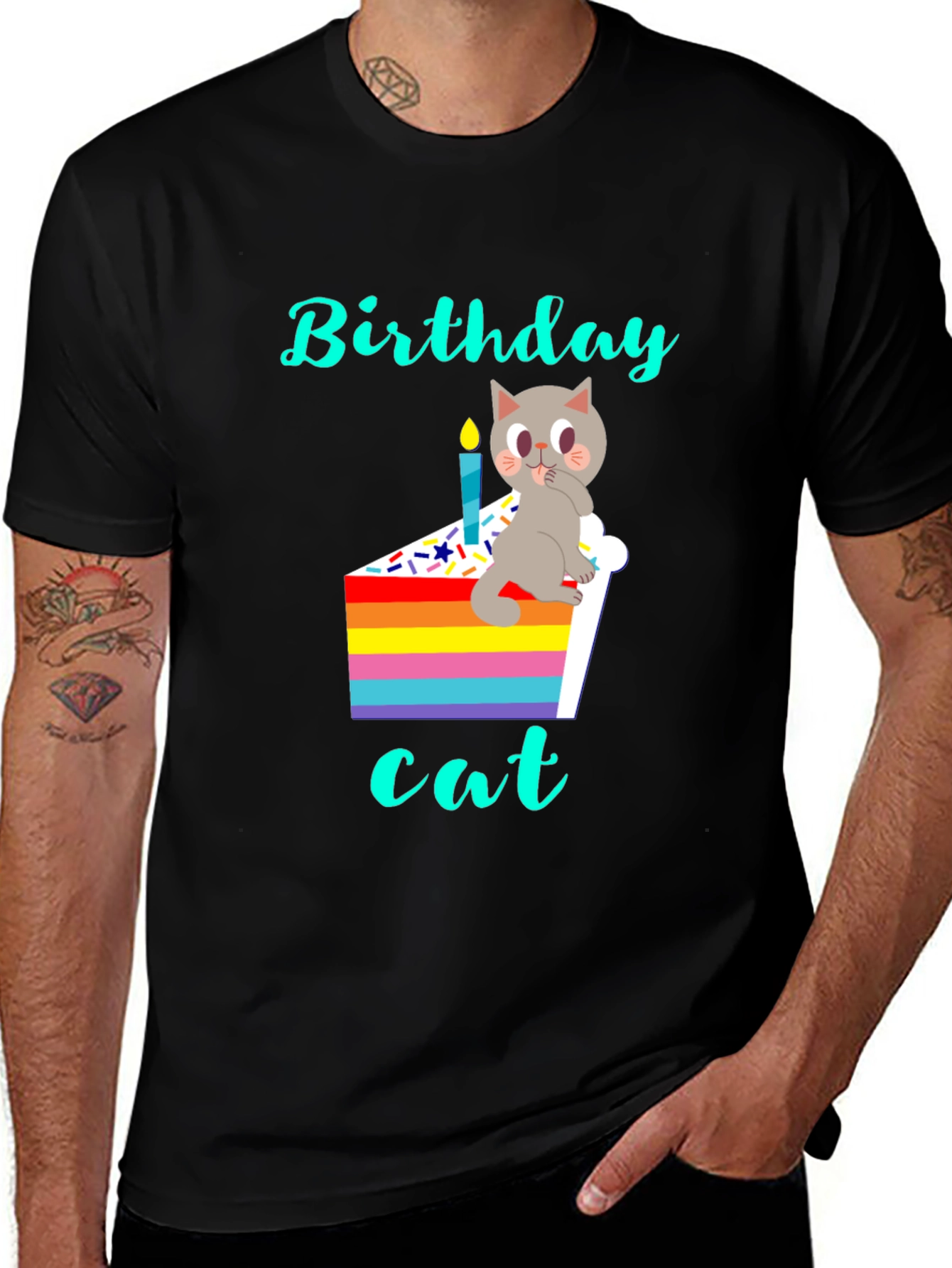 Variant 8 of Birthday Cat T-Shirt