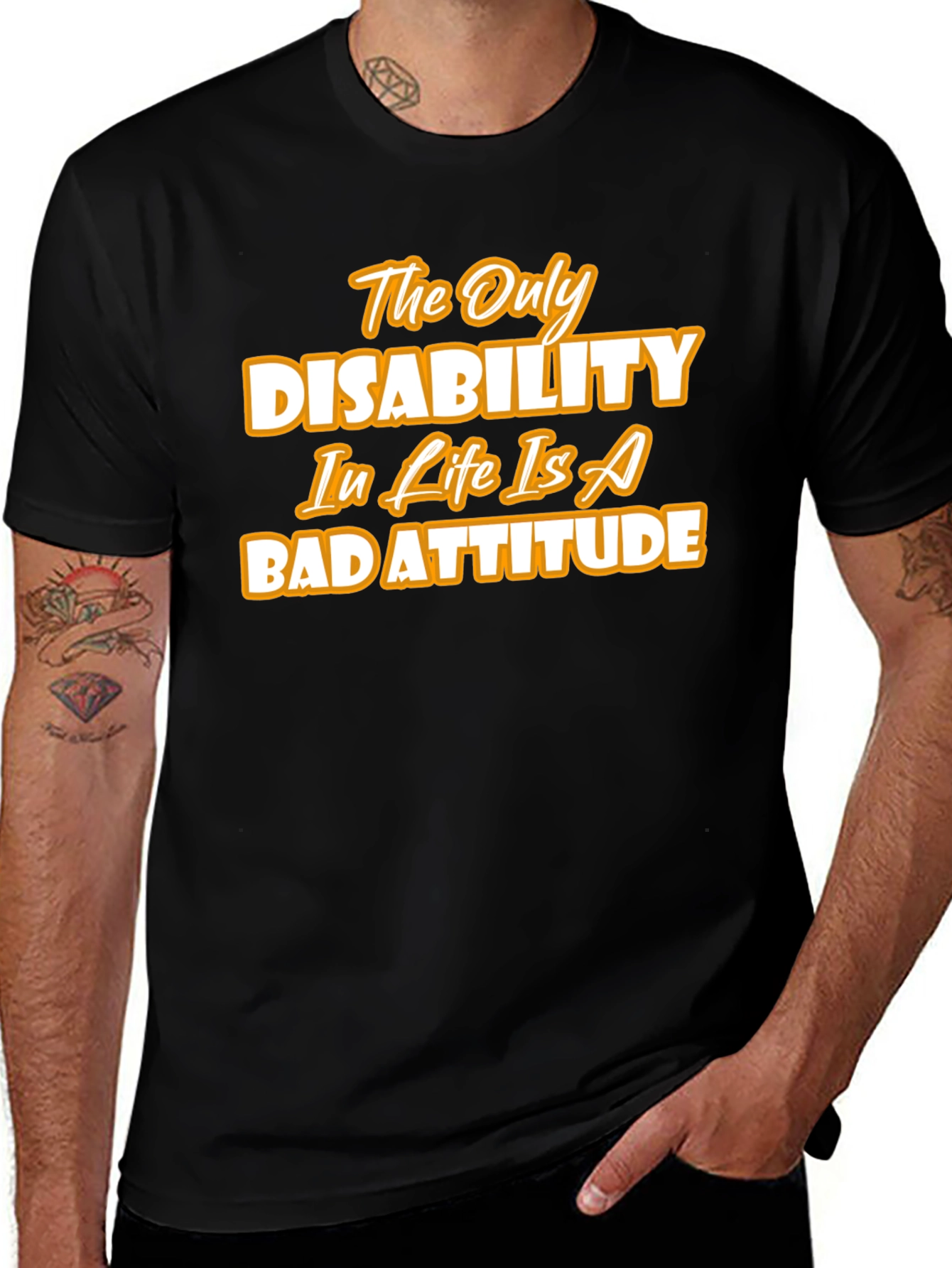 Variant 22 of Inspirational "Bad Attitude" Graphic Tee
