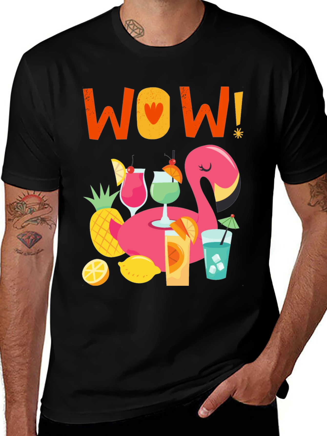 Variant 27 of Tropical Flamingo Fun T-Shirt