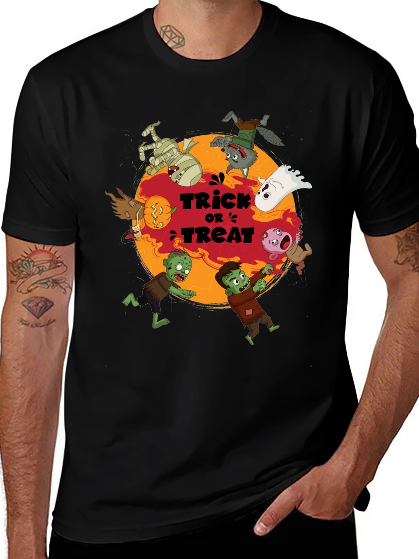 Trick or Treat Halloween Graphic T-Shirt