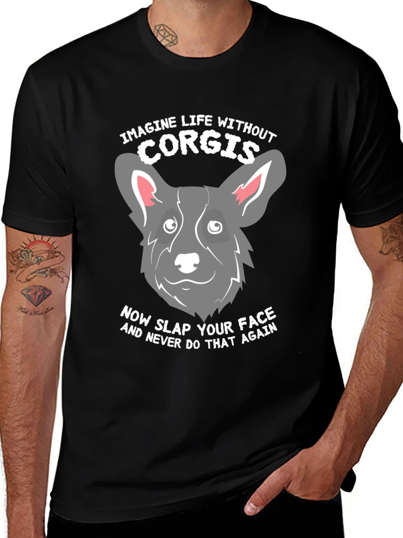 Variant 16 of Corgi T-Shirt: Imagine Life Without Corgis!