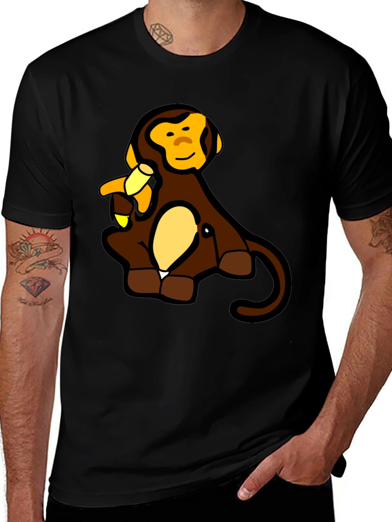 Variant 22 of Monkey & Banana Black T-Shirt
