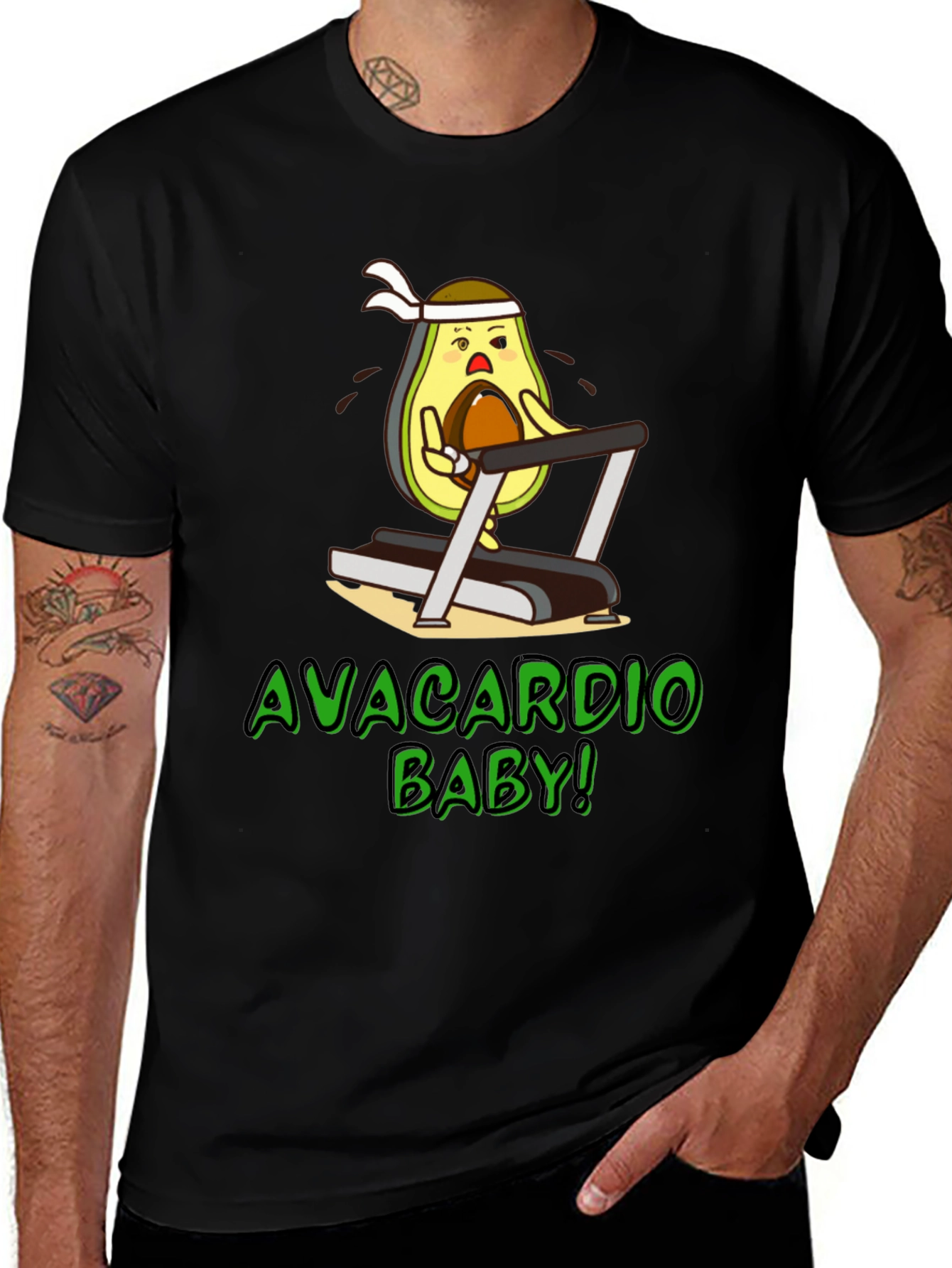 Variant 26 of Avacardio Baby! Funny Avocado Gym Workout T-Shirt