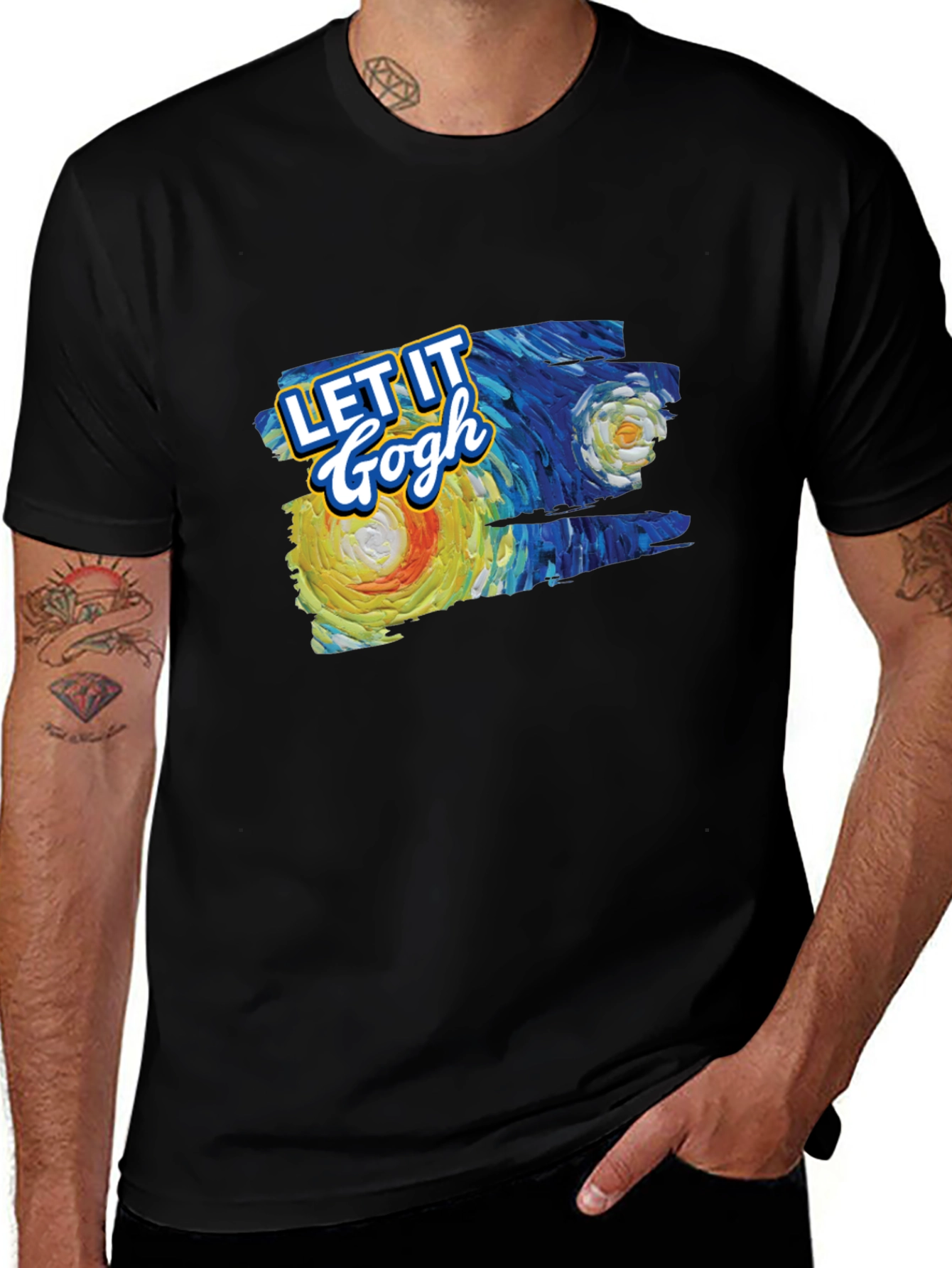 Variant 28 of Let It Gogh T-Shirt - Artistic Tee