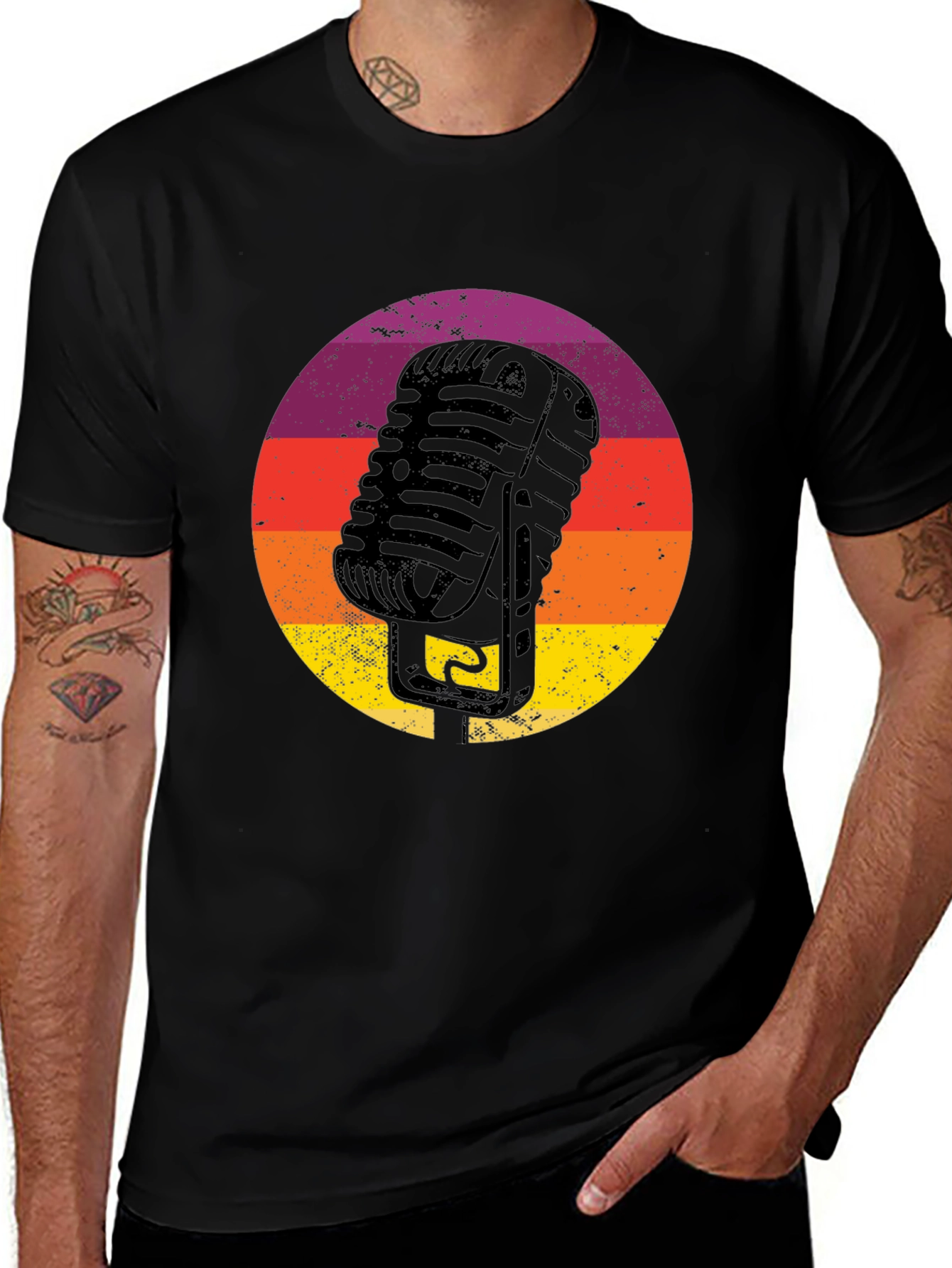 Variant 15 of Retro Microphone T-Shirt - Vintage Vocal Style