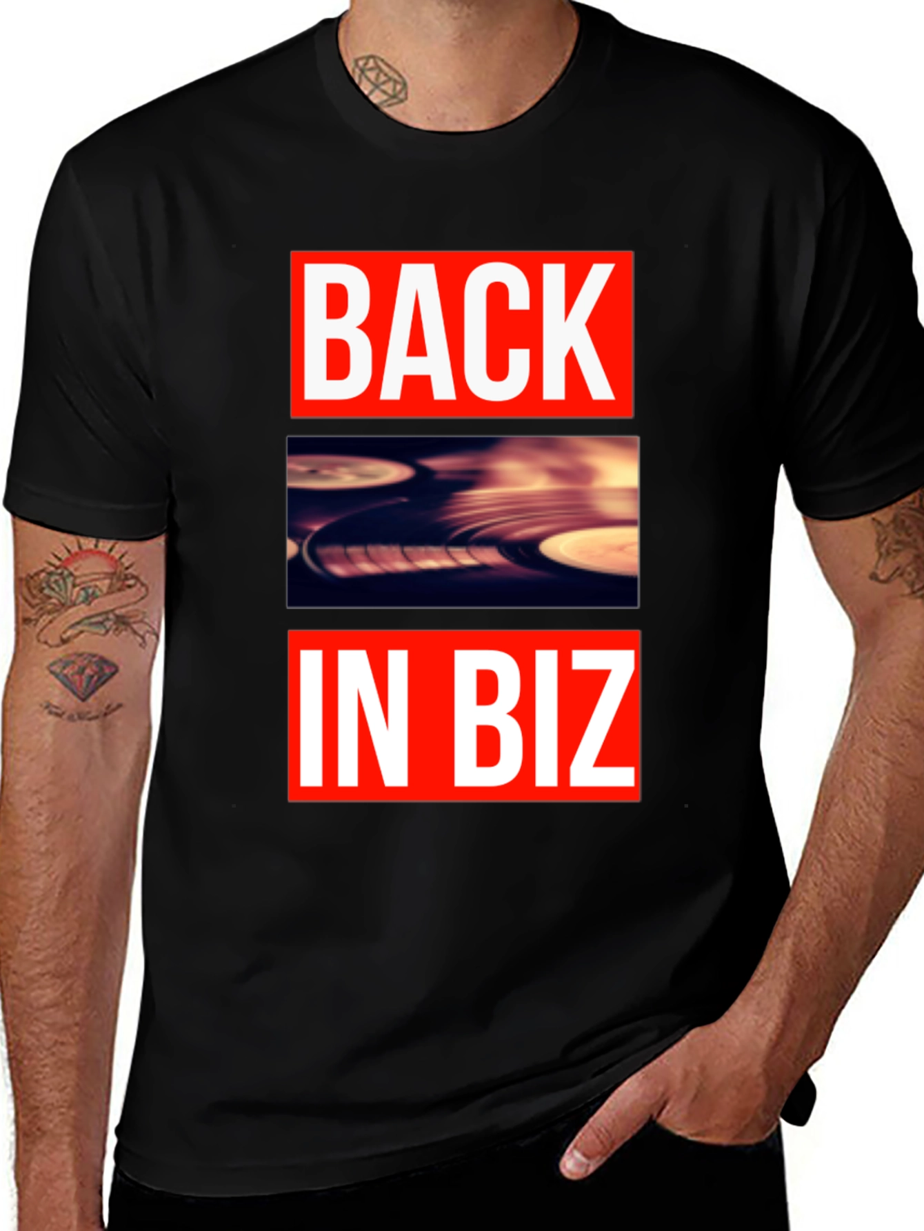 Variant 24 of Back in Biz Graphic Tee - Black Casual T-Shirt