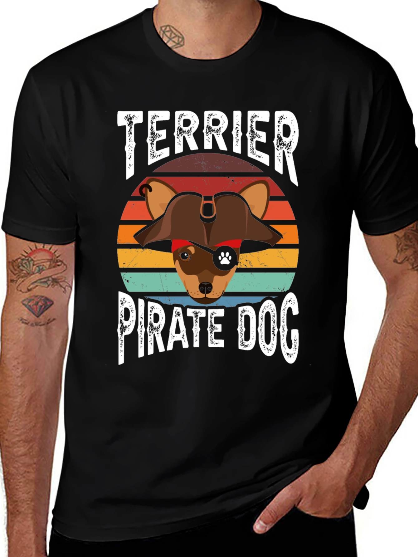 Variant 11 of Terrier Pirate Dog Graphic T-Shirt