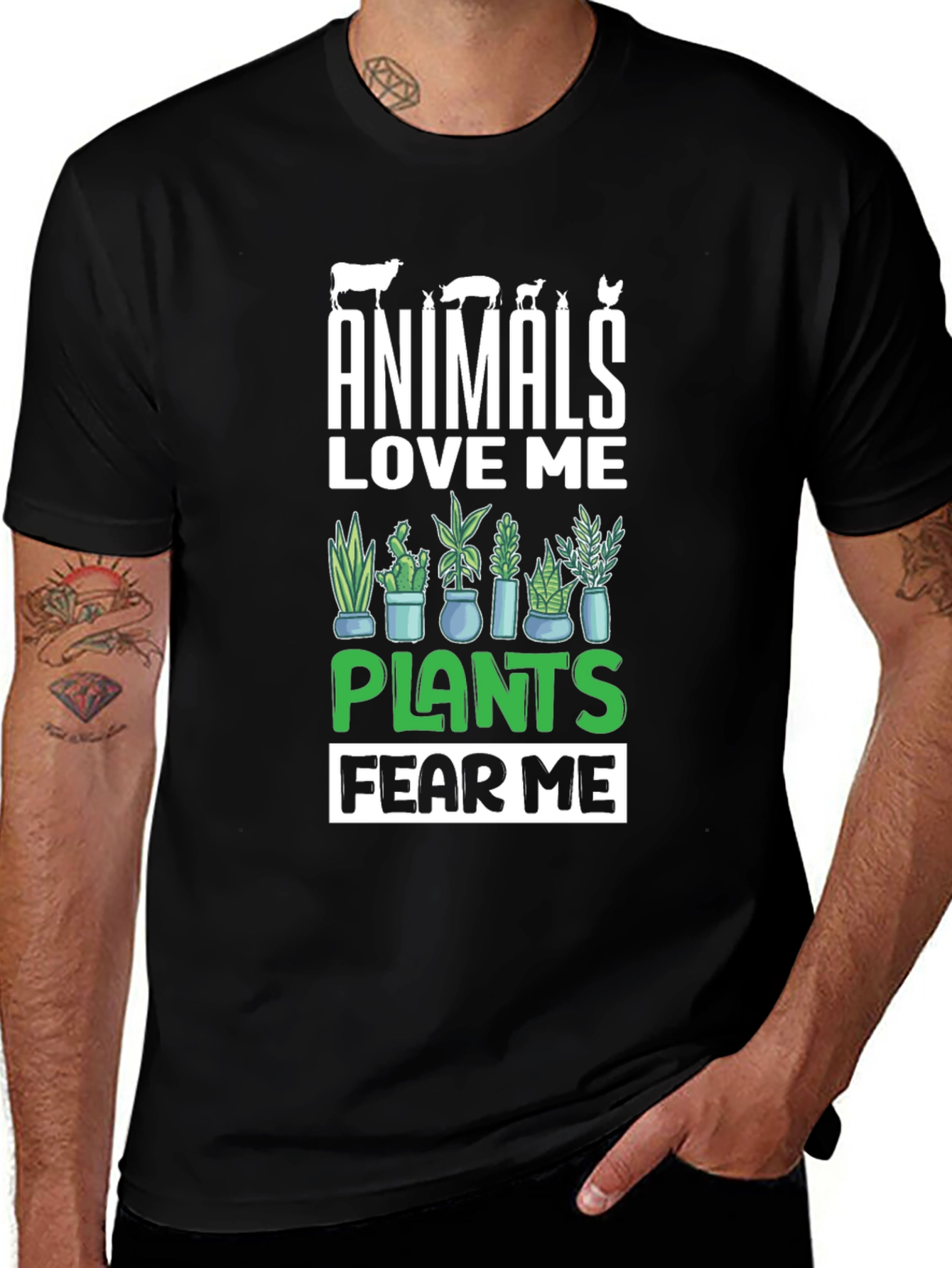 Variant 24 of Animals Love Me Plants Fear Me T-Shirt