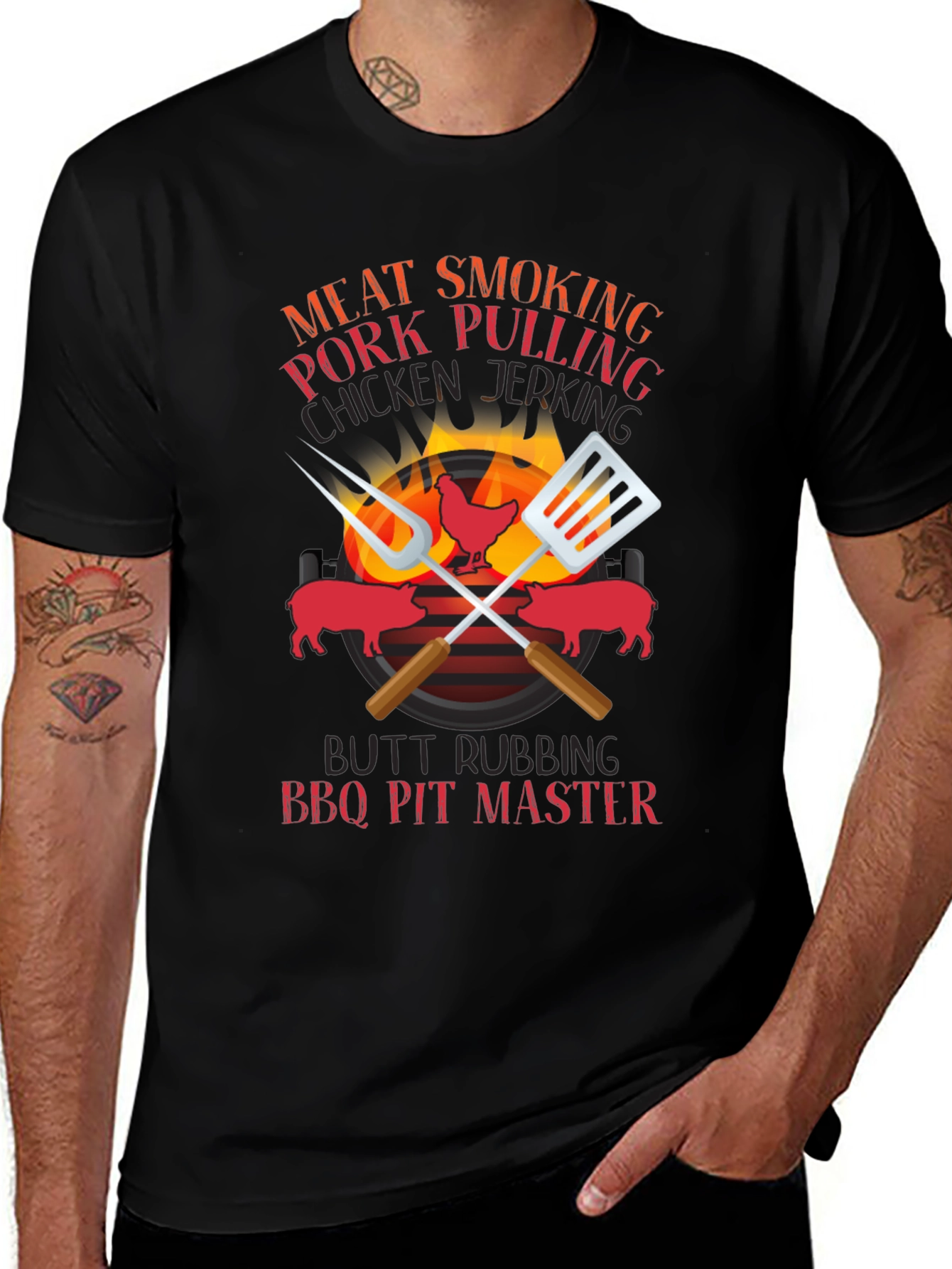 BBQ Pit Master T-Shirt - Meat Smoking Pork Chicken Jerking
