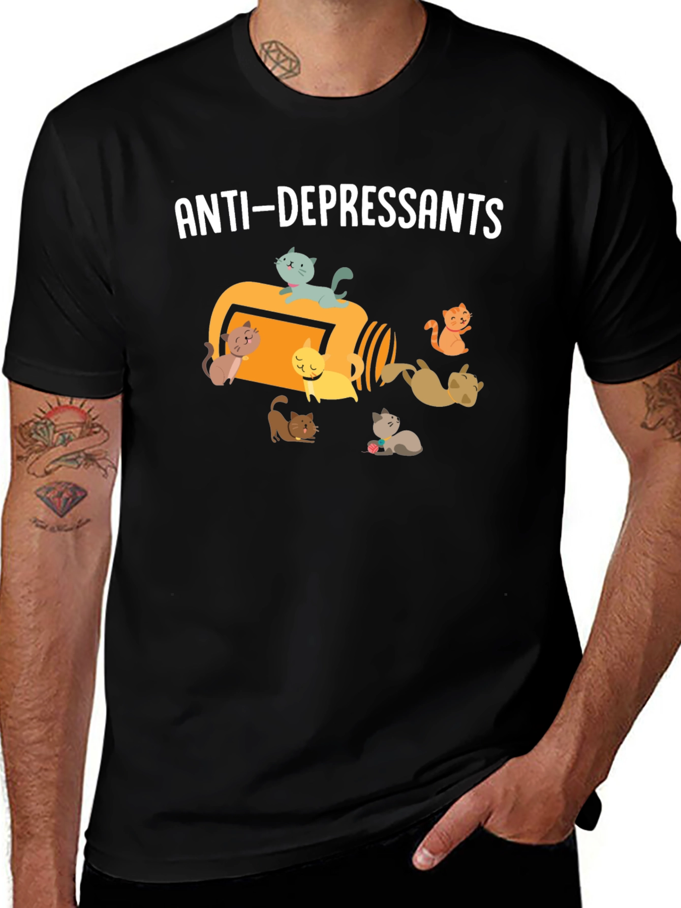 Variant 2 of Anti-Depressants Cats T-Shirt