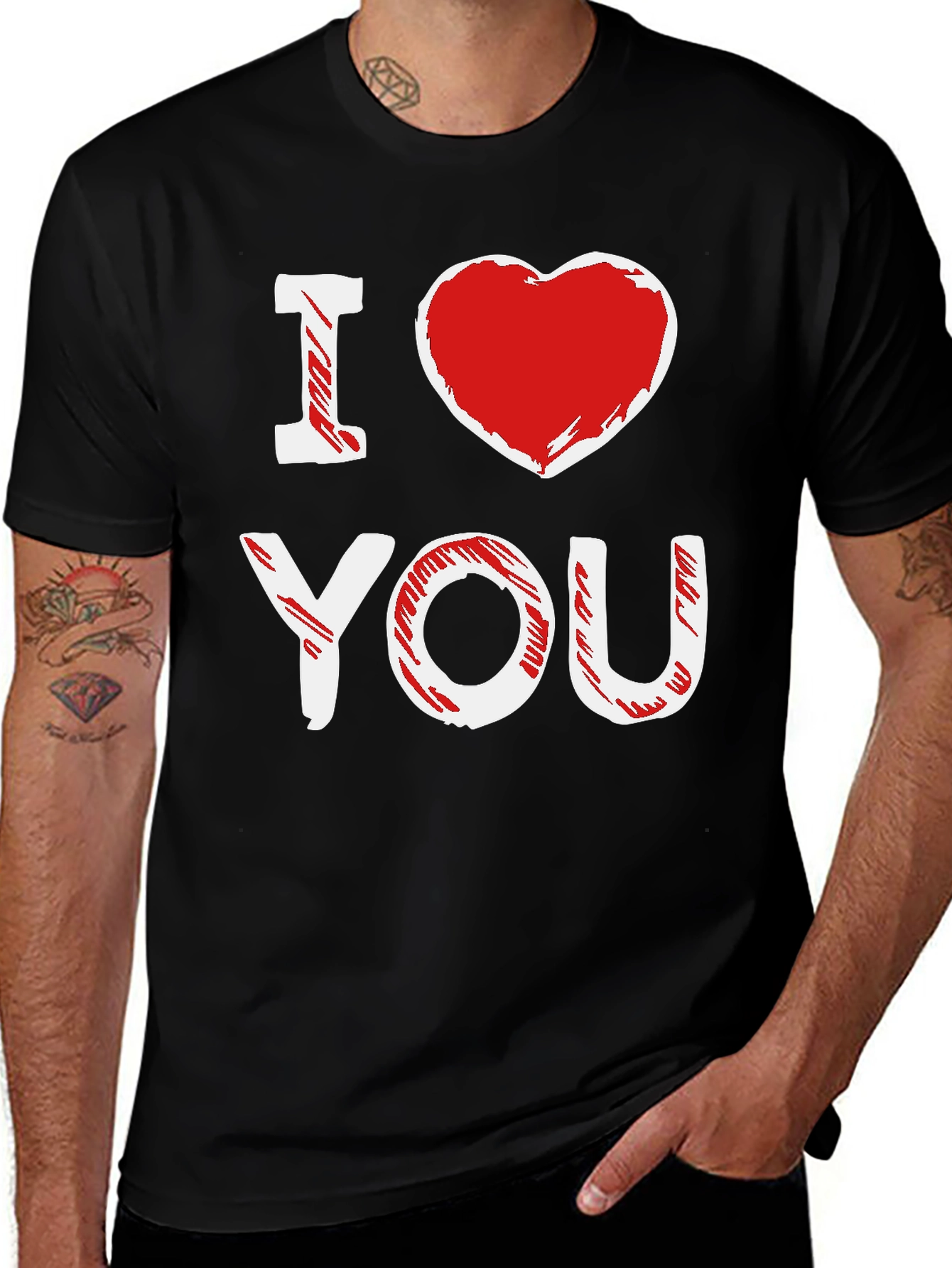 Variant 21 of I Heart You Black Graphic Tee