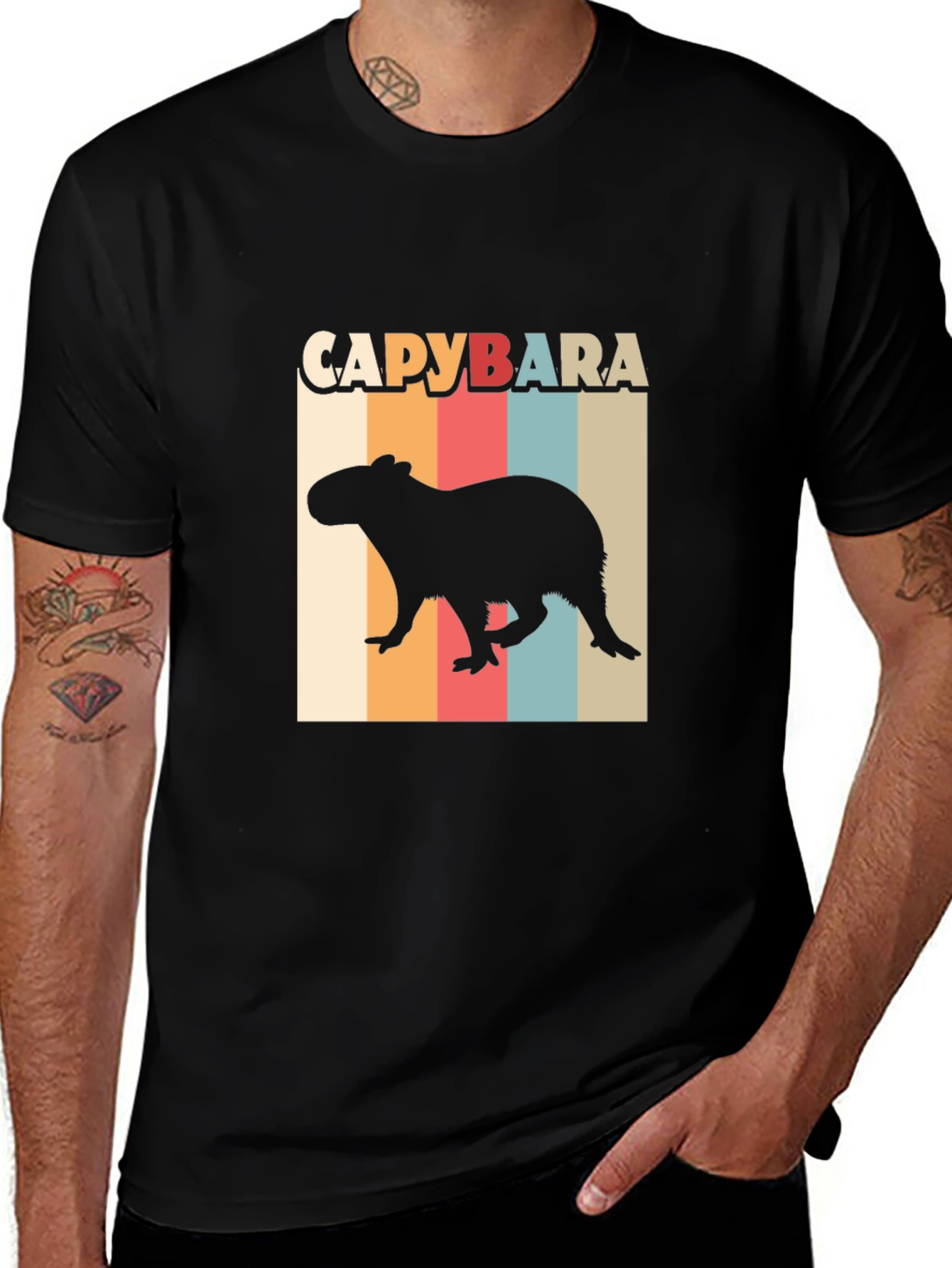 Variant 6 of Capybara Retro Style T-Shirt