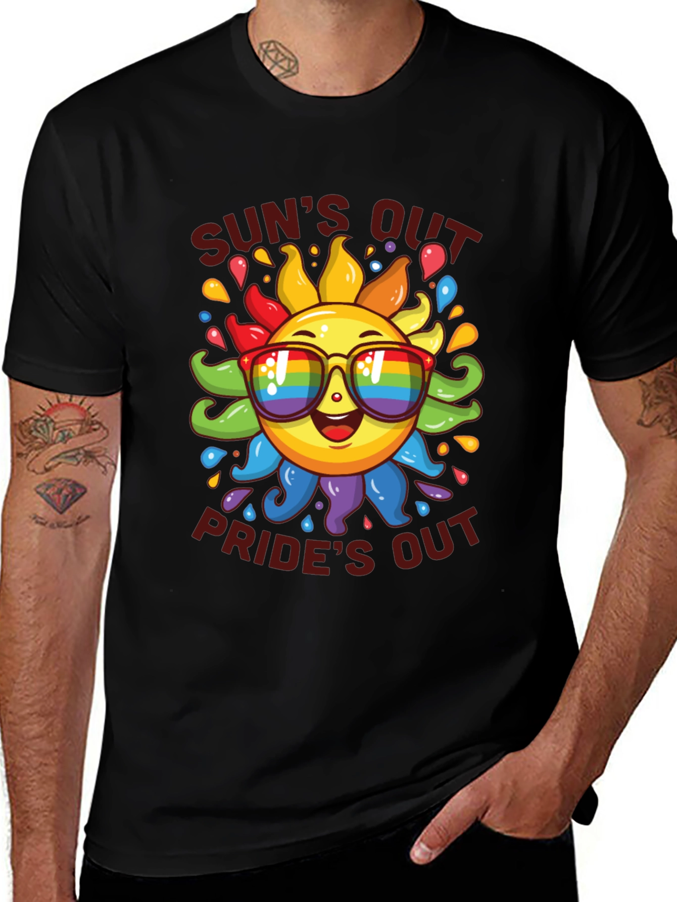 Variant 5 of Sun's Out Pride's Out T-Shirt LGBTQ Rainbow