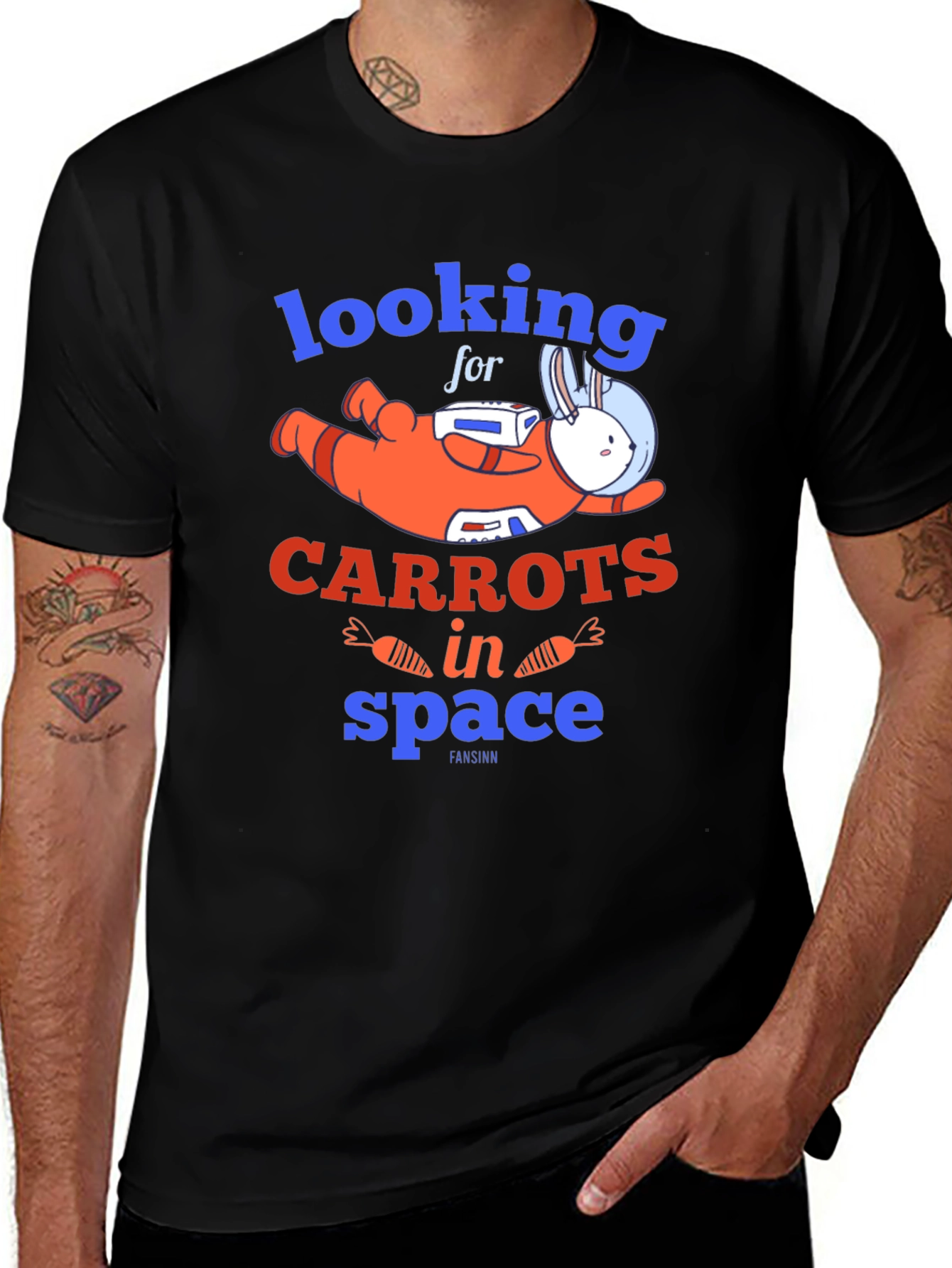Variant 7 of Astronaut Bunny T-Shirt - Carrots in Space