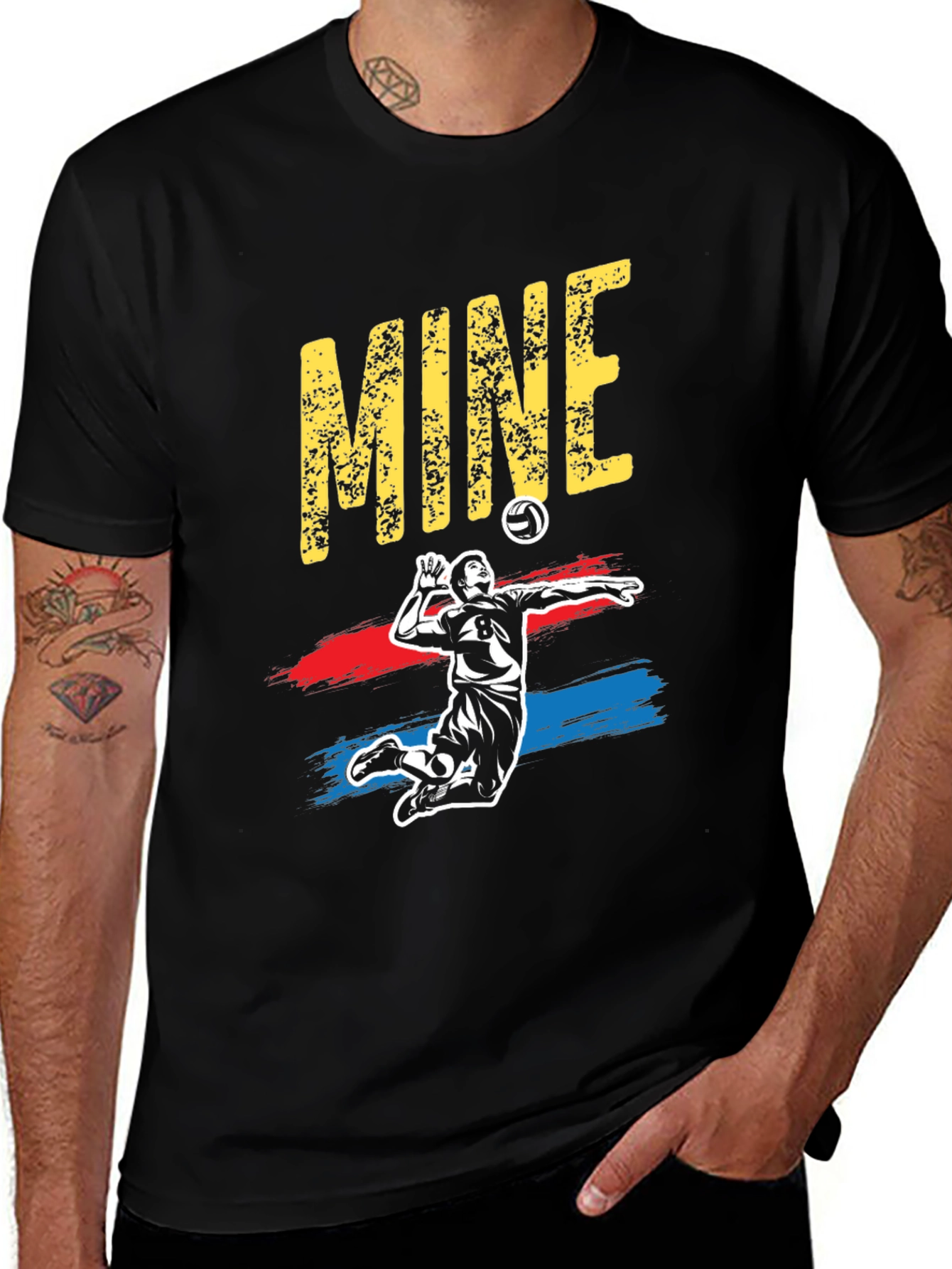 Volleyball Player "MINE" Graphic T-Shirt