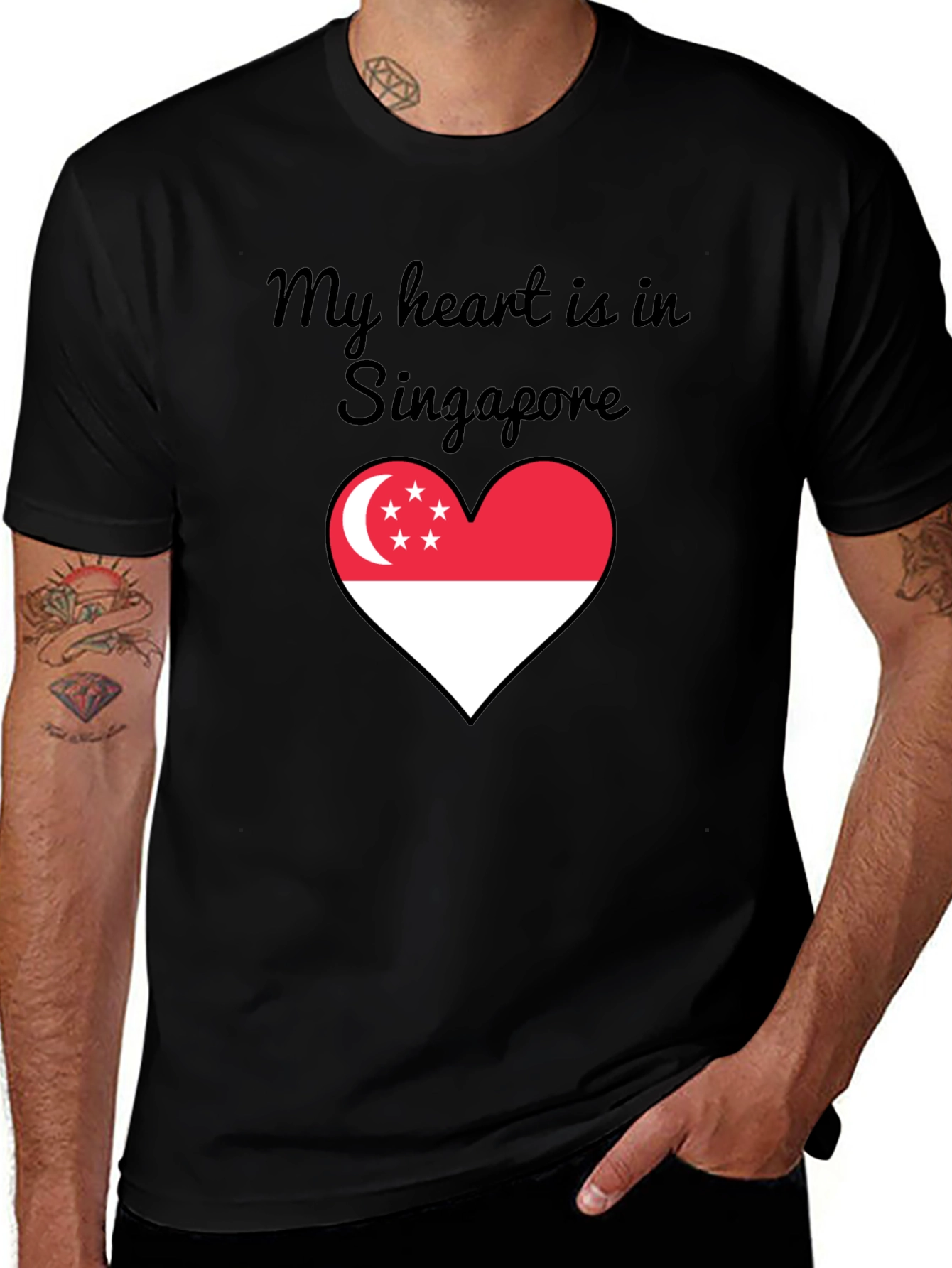 Singapore Heart Flag T-Shirt