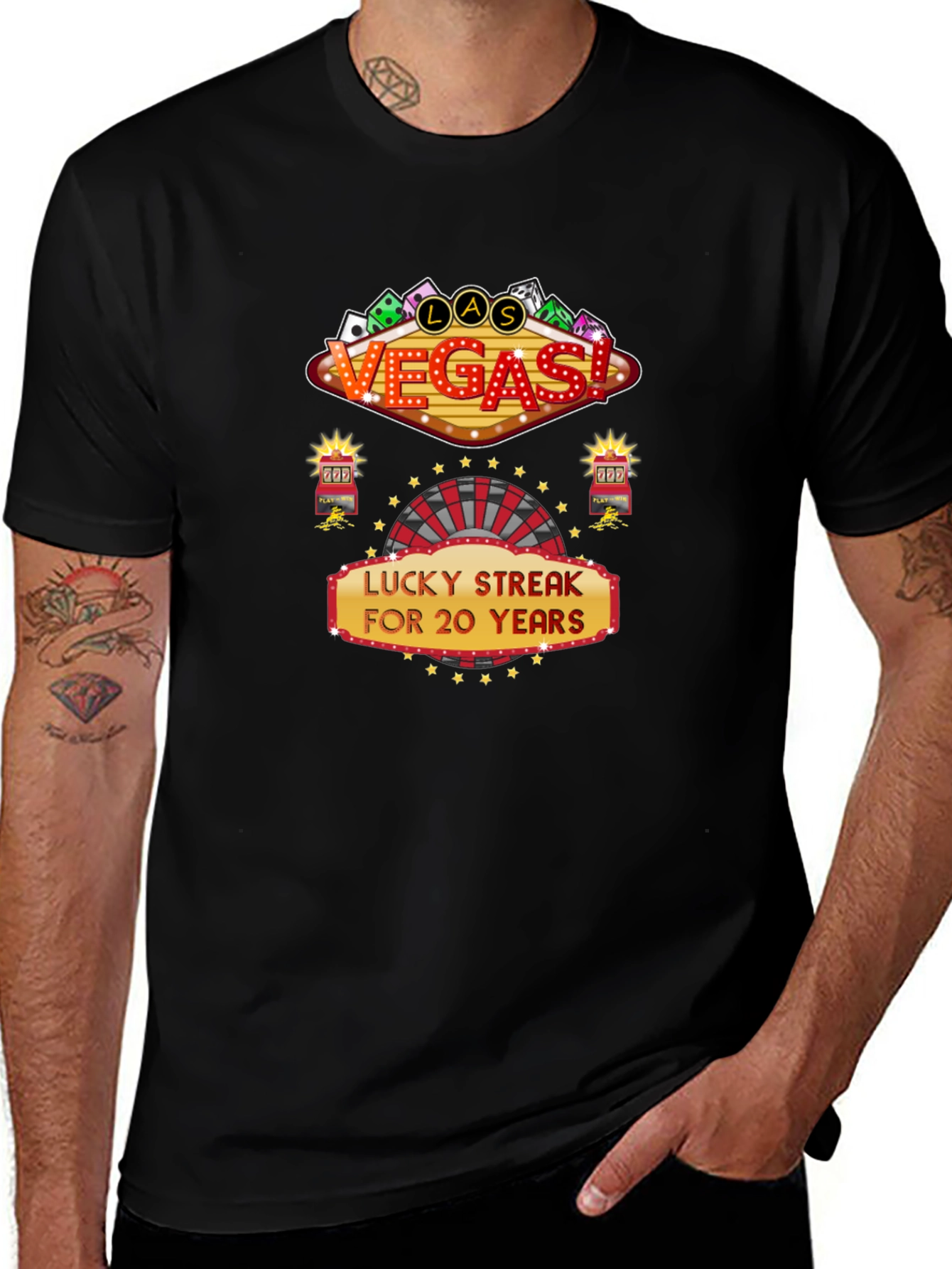 Las Vegas 20 Years Lucky Streak Graphic T-Shirt
