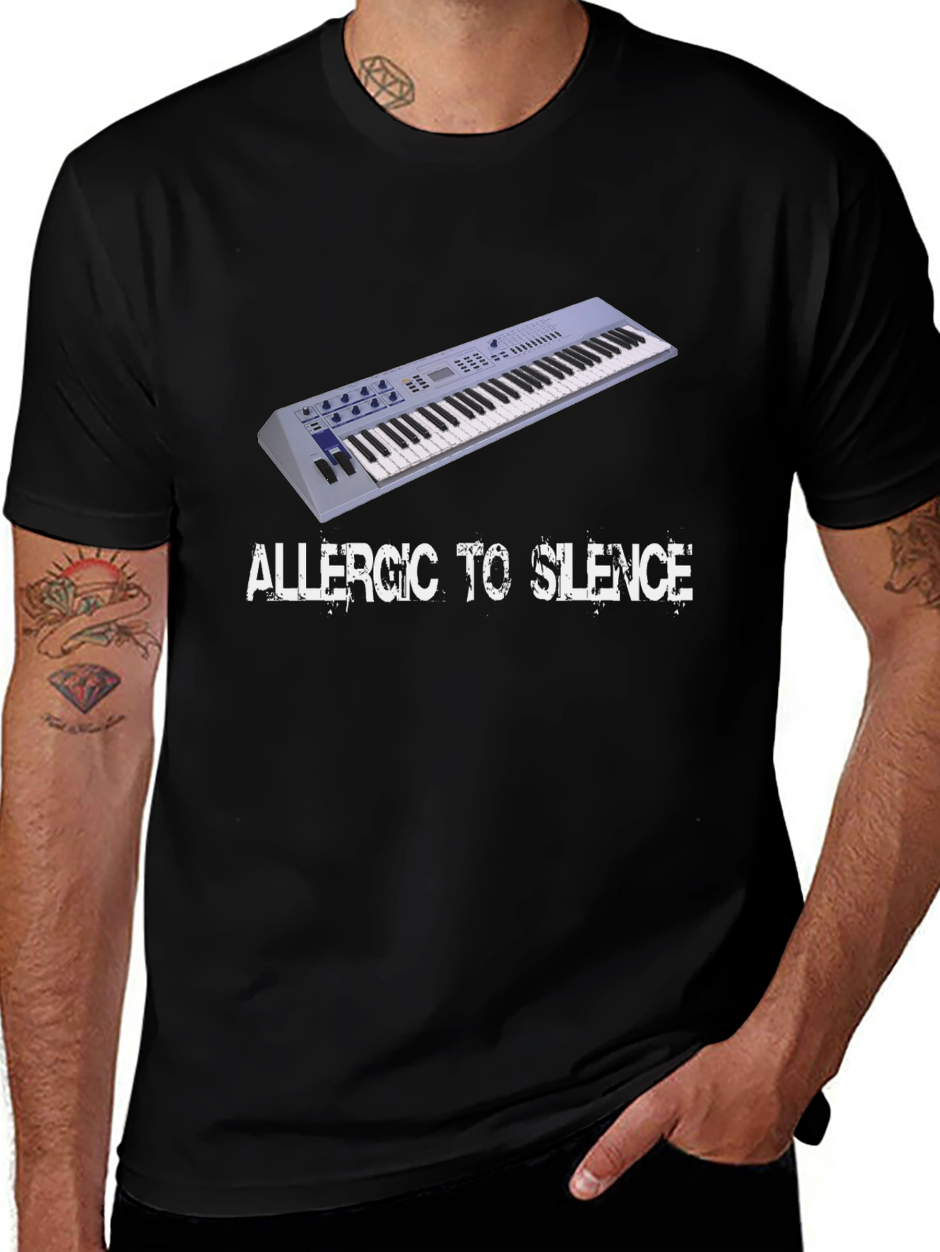 Variant 21 of Allergic to Silence Black T-Shirt
