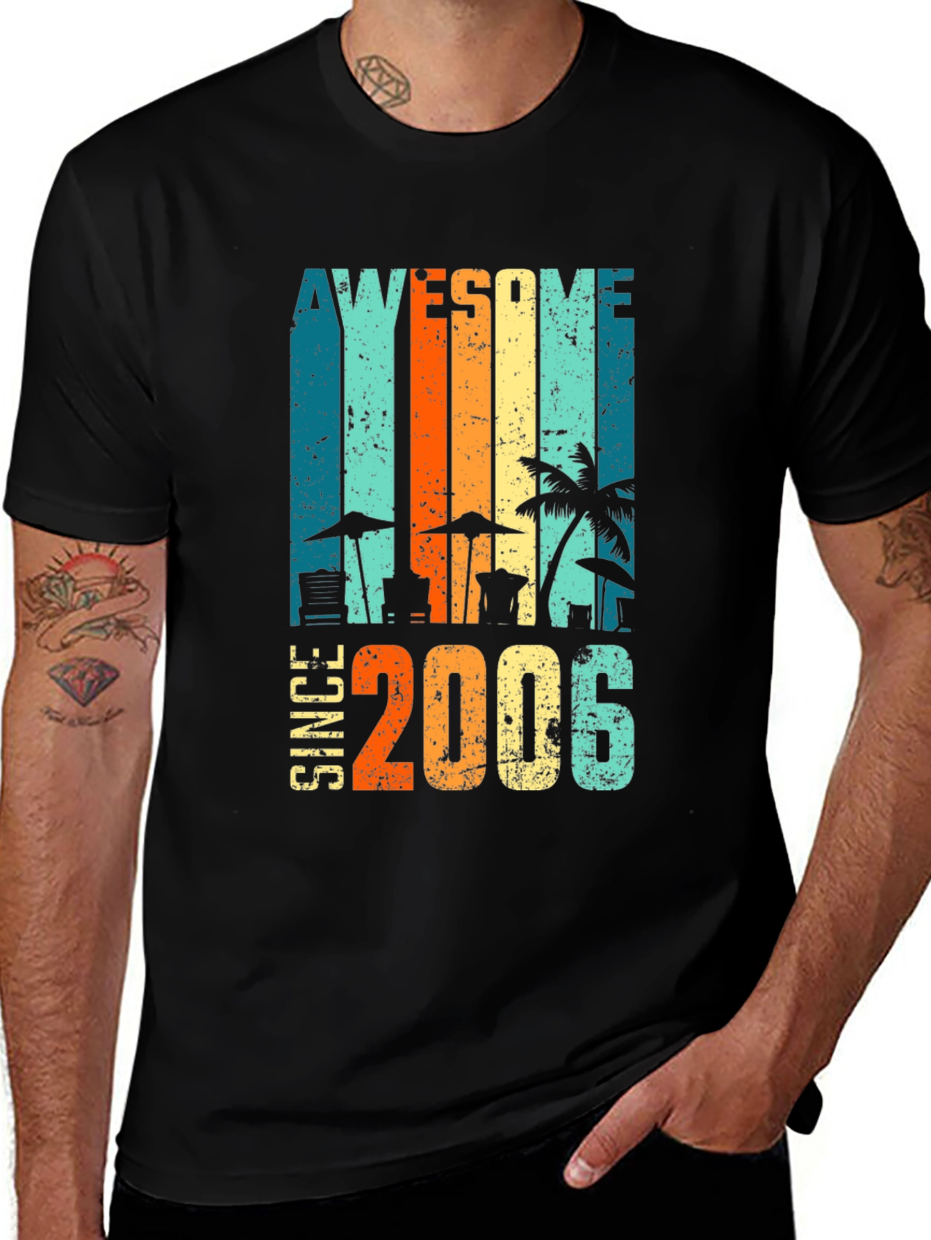 Variant 25 of Awesome Since 2006 Beach T-Shirt