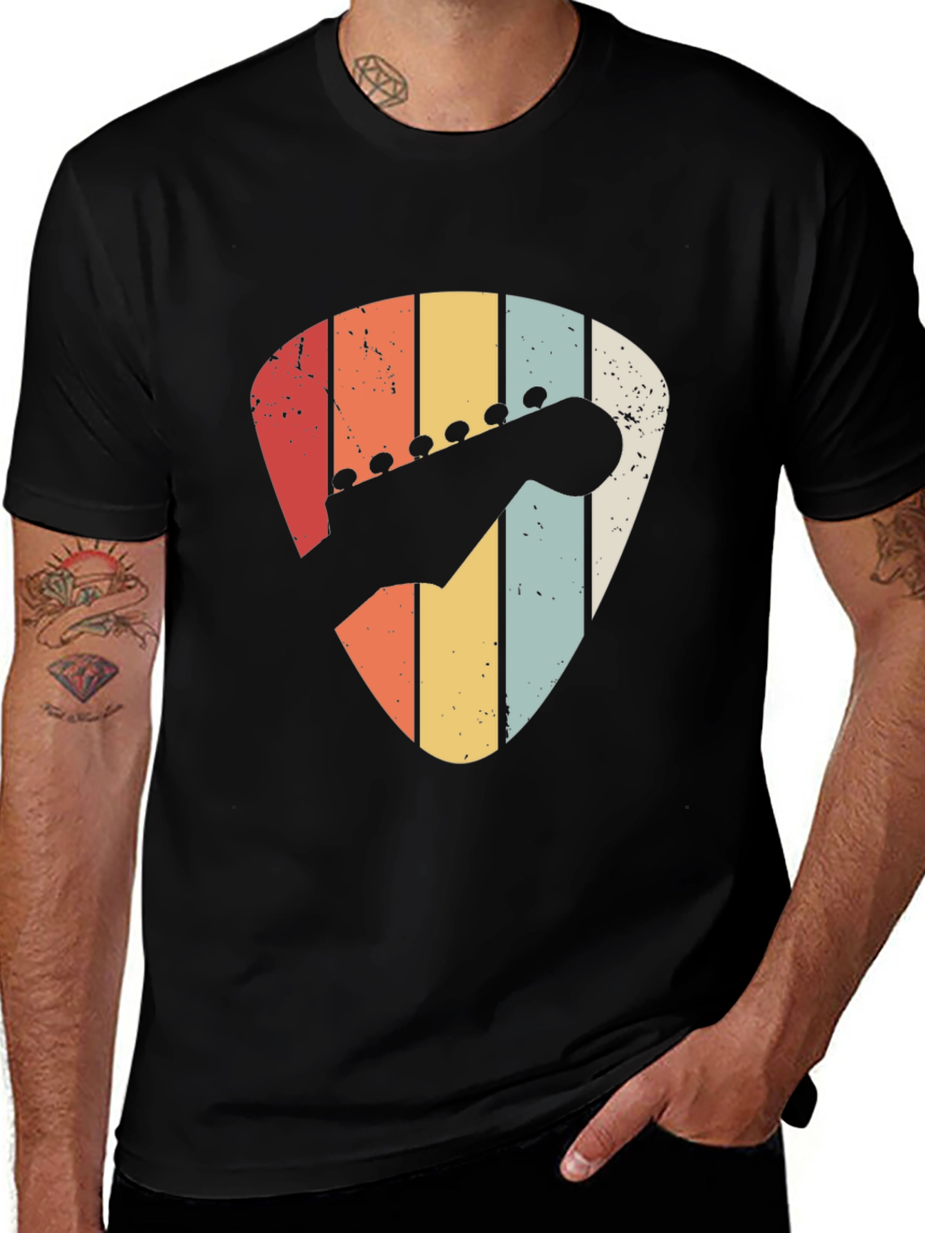 Variant 18 of Retro Guitar Pick Graphic Tee