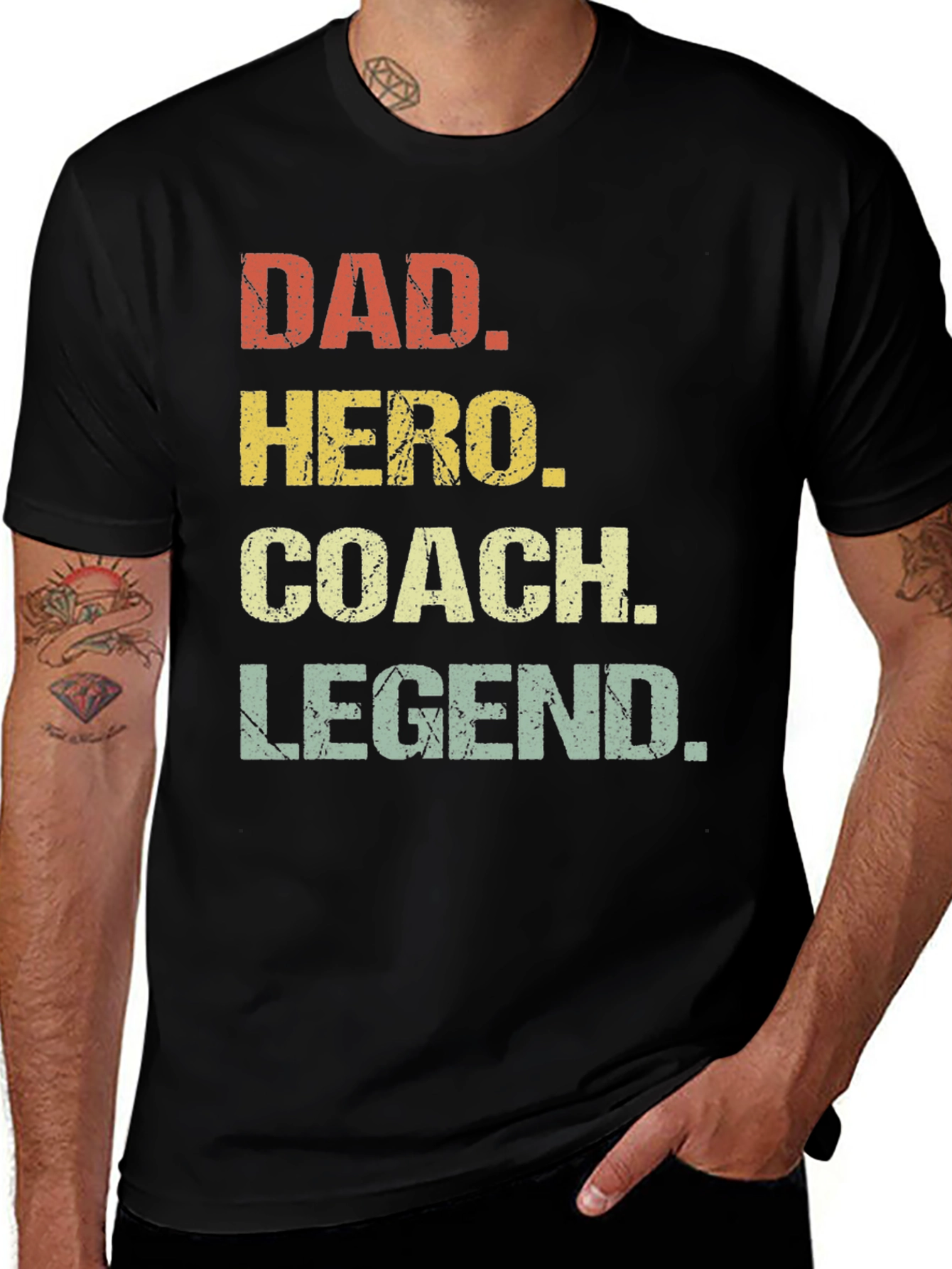 Variant 25 of Dad Hero Coach Legend Graphic Tee
