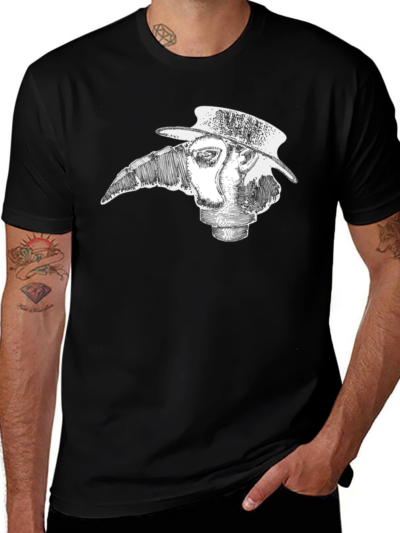 Variant 20 of Plague Doctor Graphic Tee - Unique & Edgy Design