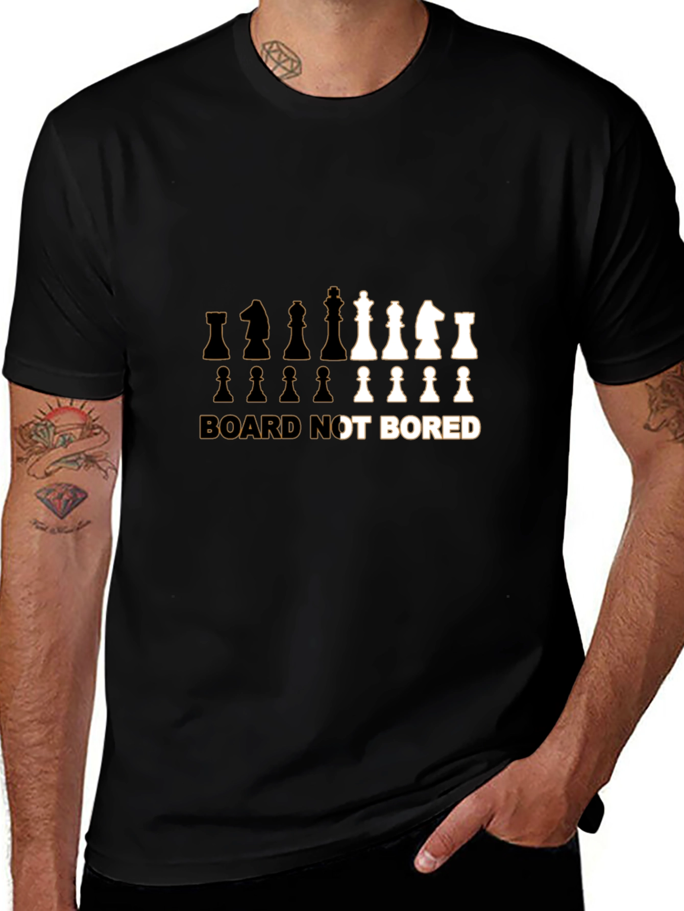 Variant 17 of Chess Lover T-Shirt - Board Not Bored