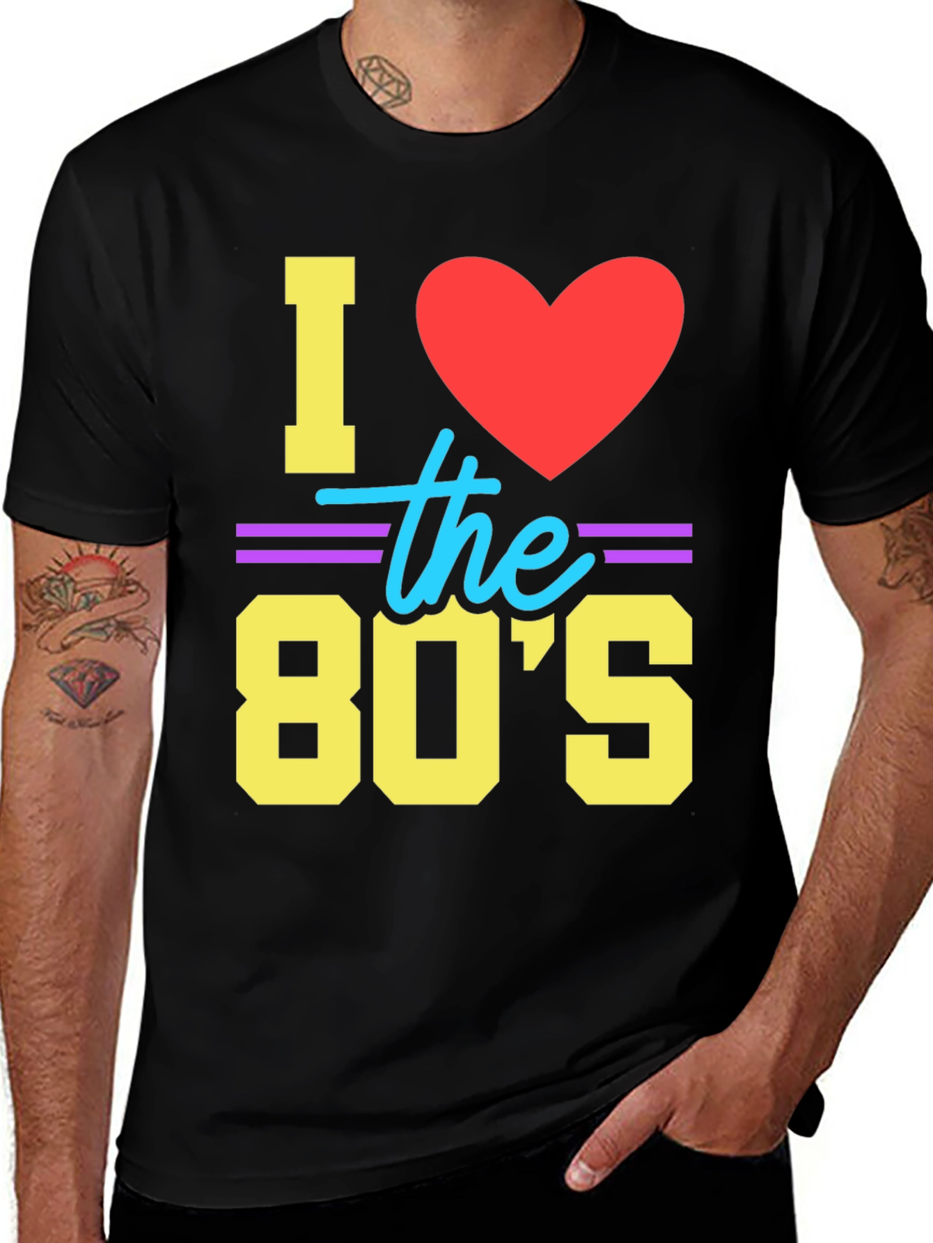 Variant 10 of I Love the 80s Retro T-Shirt