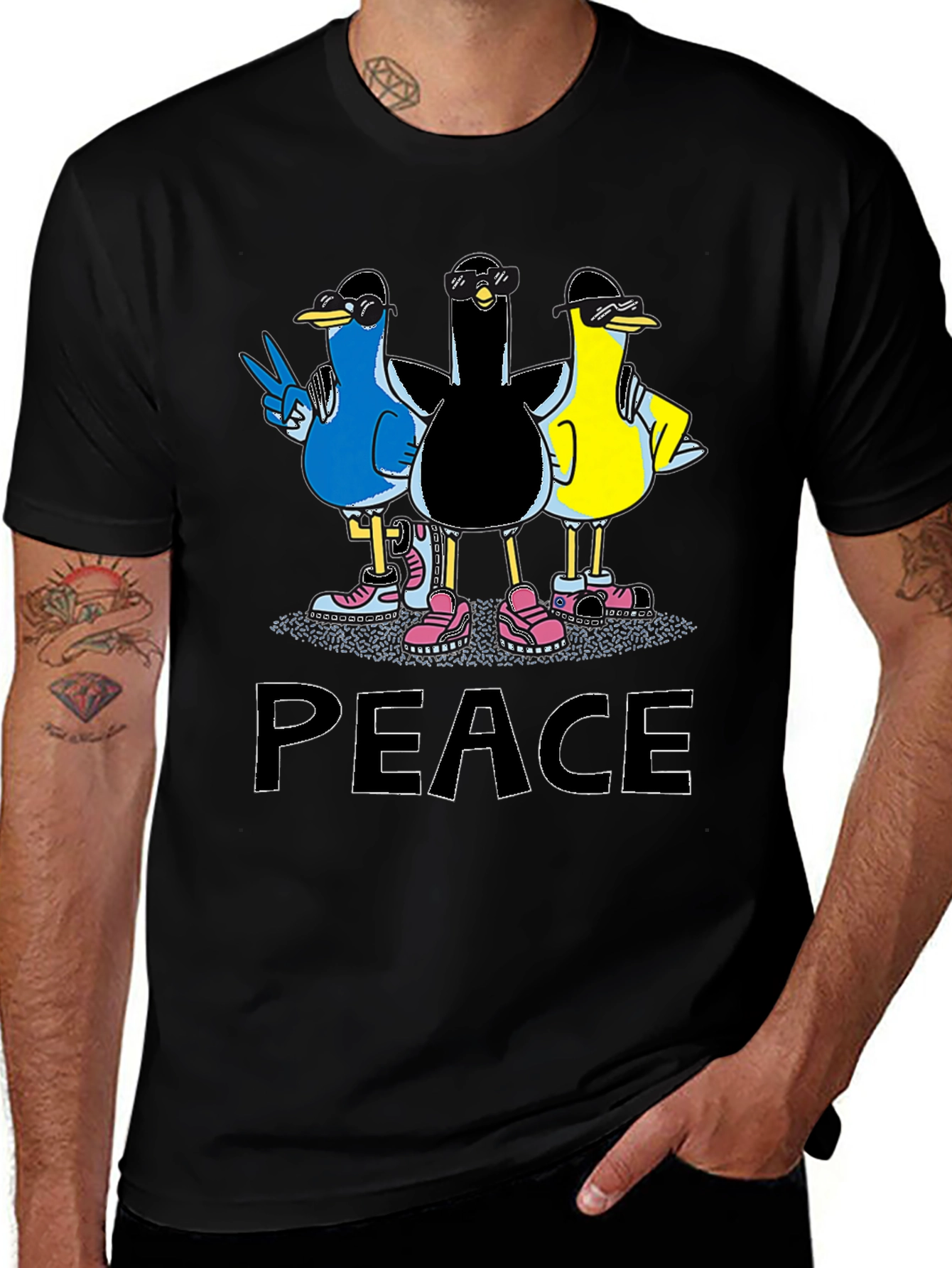 Variant 12 of Cool Peace Birds Graphic Tee
