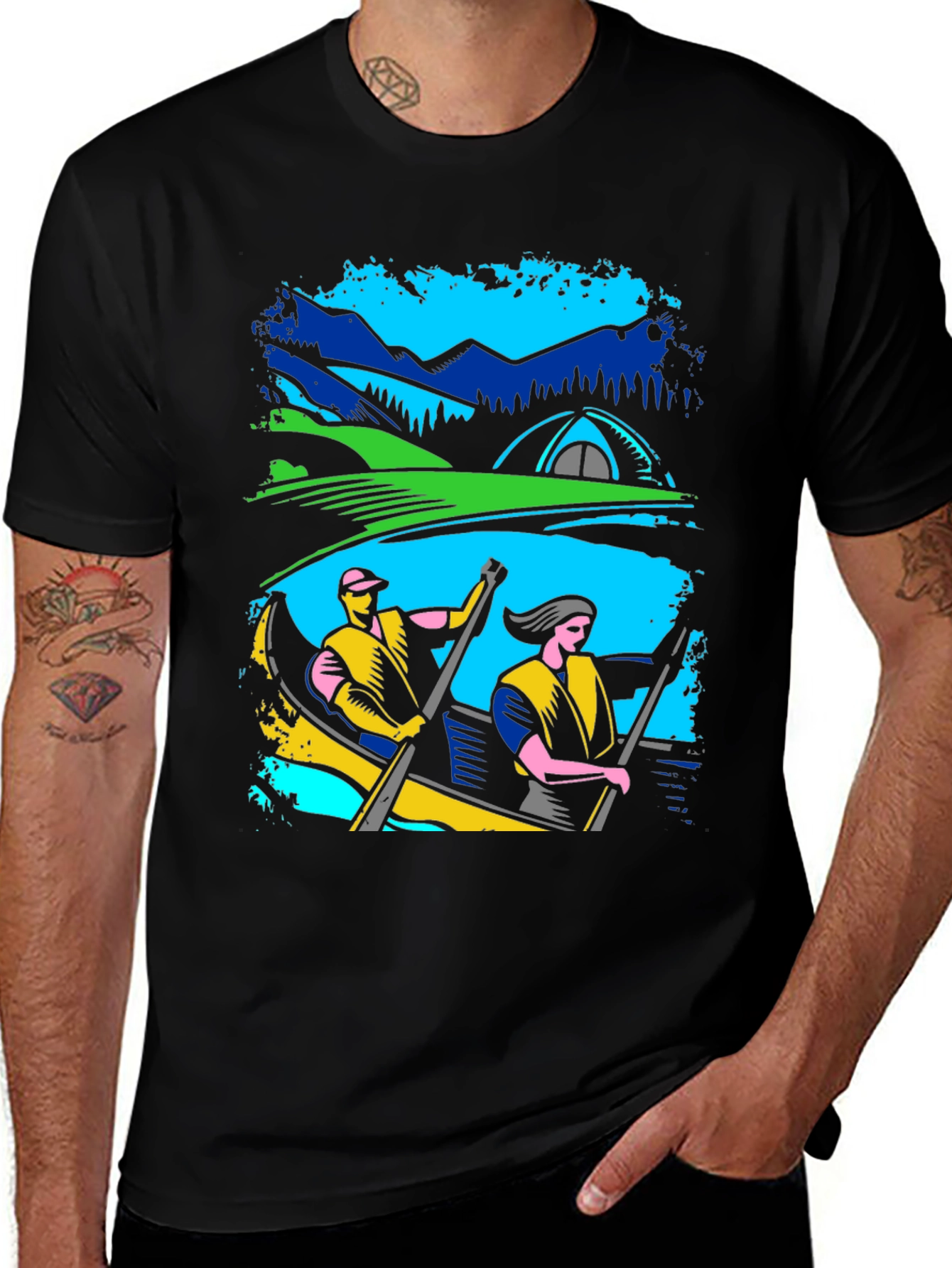 Variant 17 of Canoe Adventure Graphic Tee - Nature & Outdoors