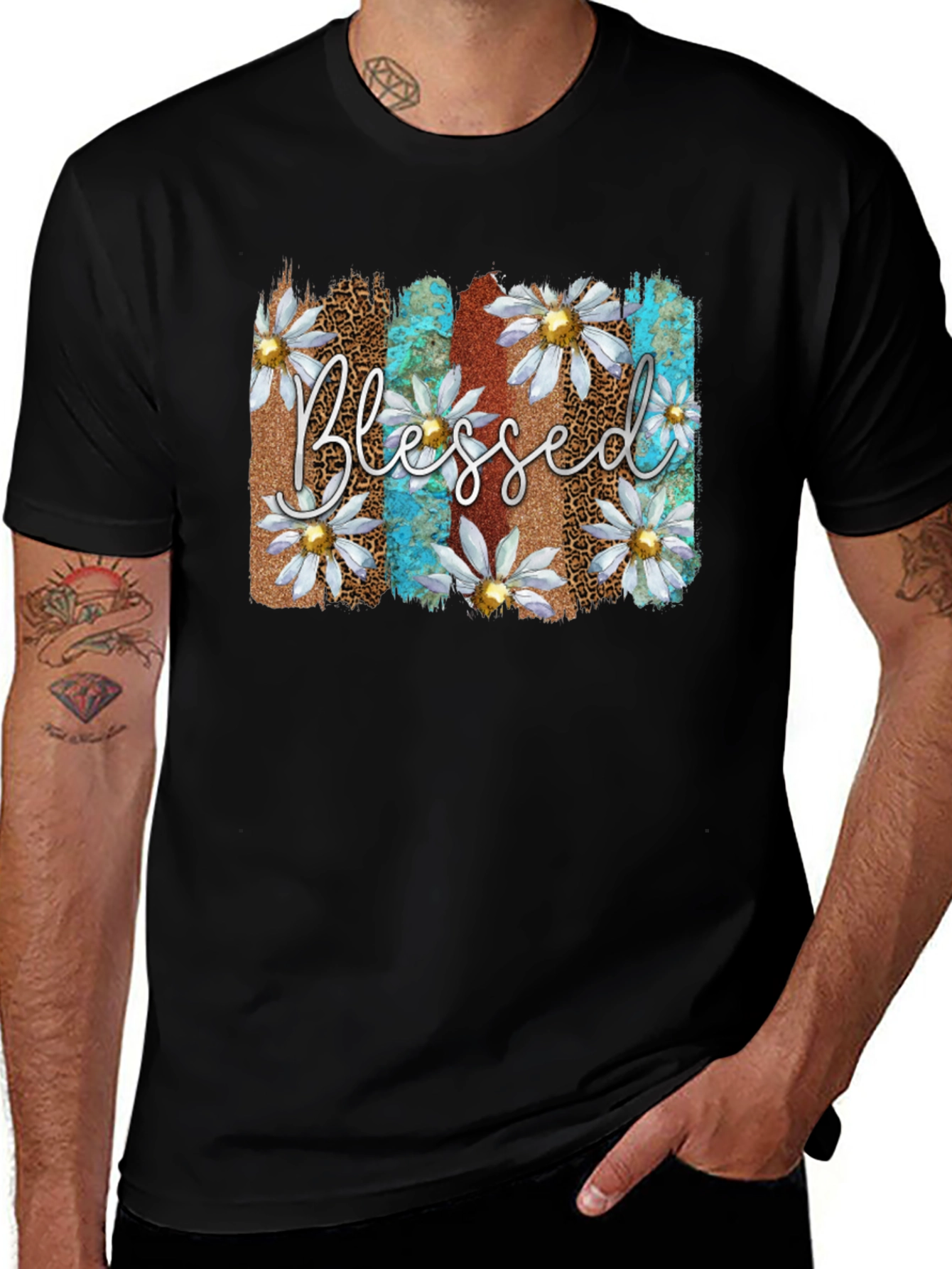 Variant 18 of Blessed Floral Graphic T-Shirt