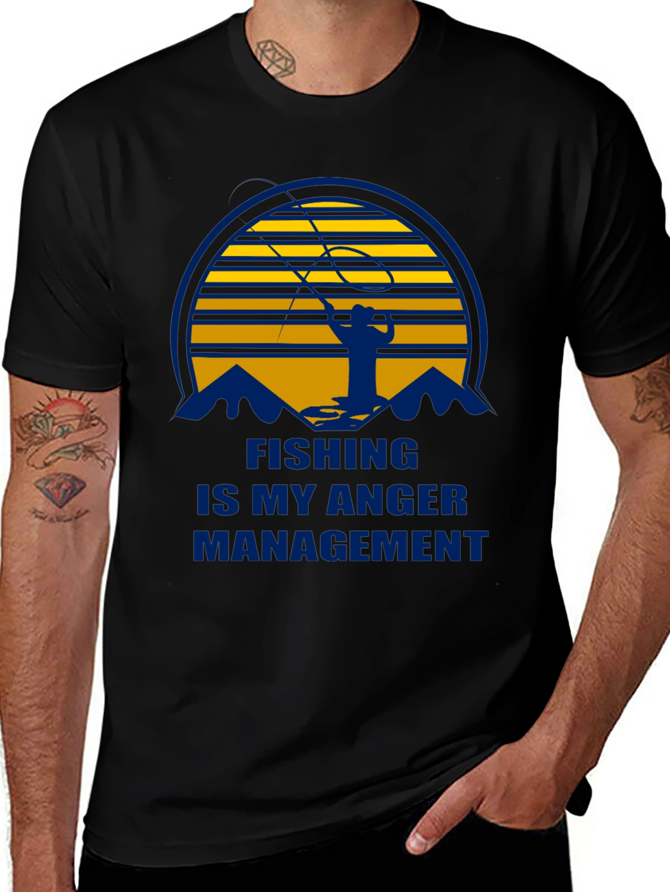 Variant 8 of Fishing is My Anger Management T-Shirt