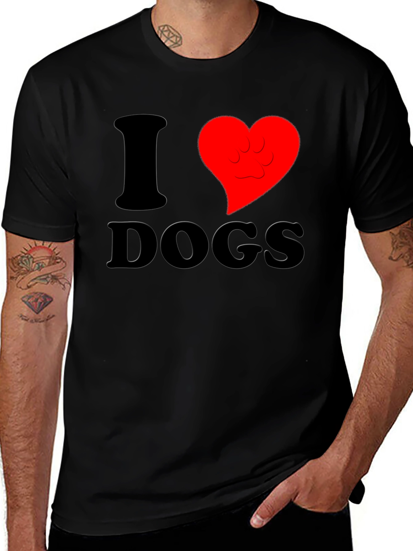 Variant 17 of I Heart Dogs T-Shirt